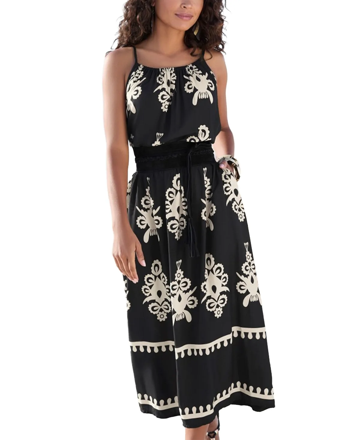 Ornamental Print Dress