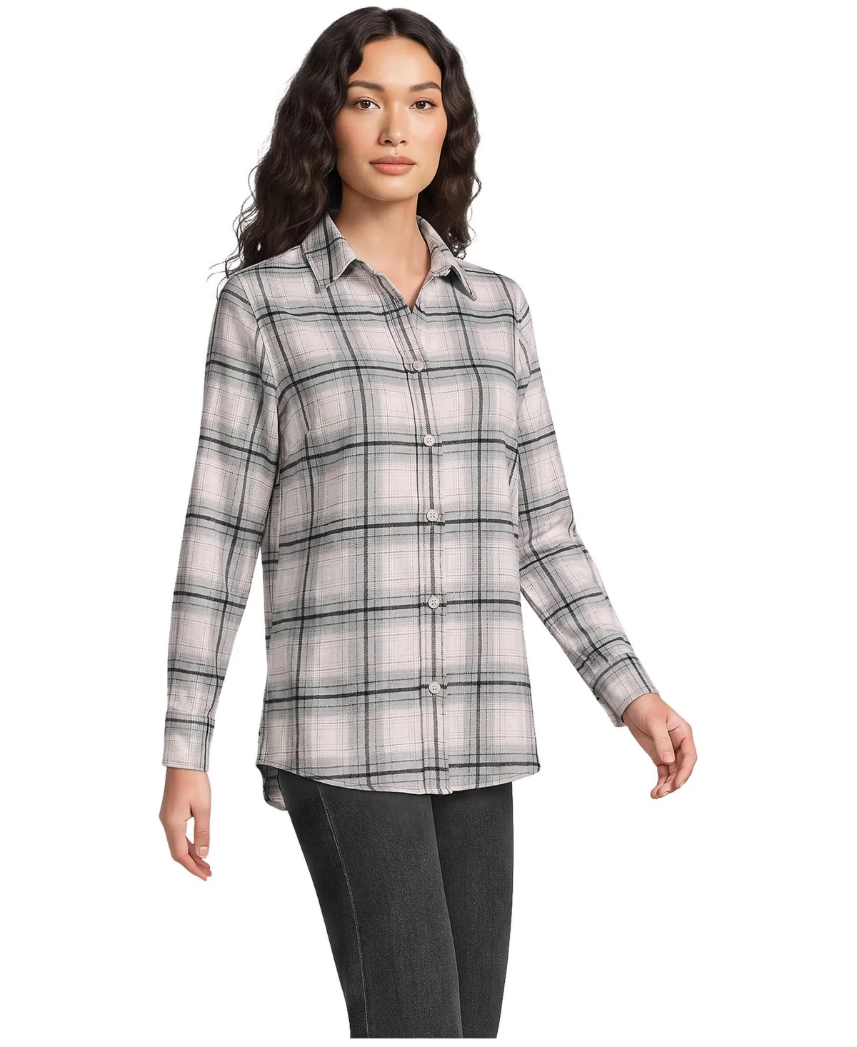 Flannel Boyfriend Long Sleeve Shirt