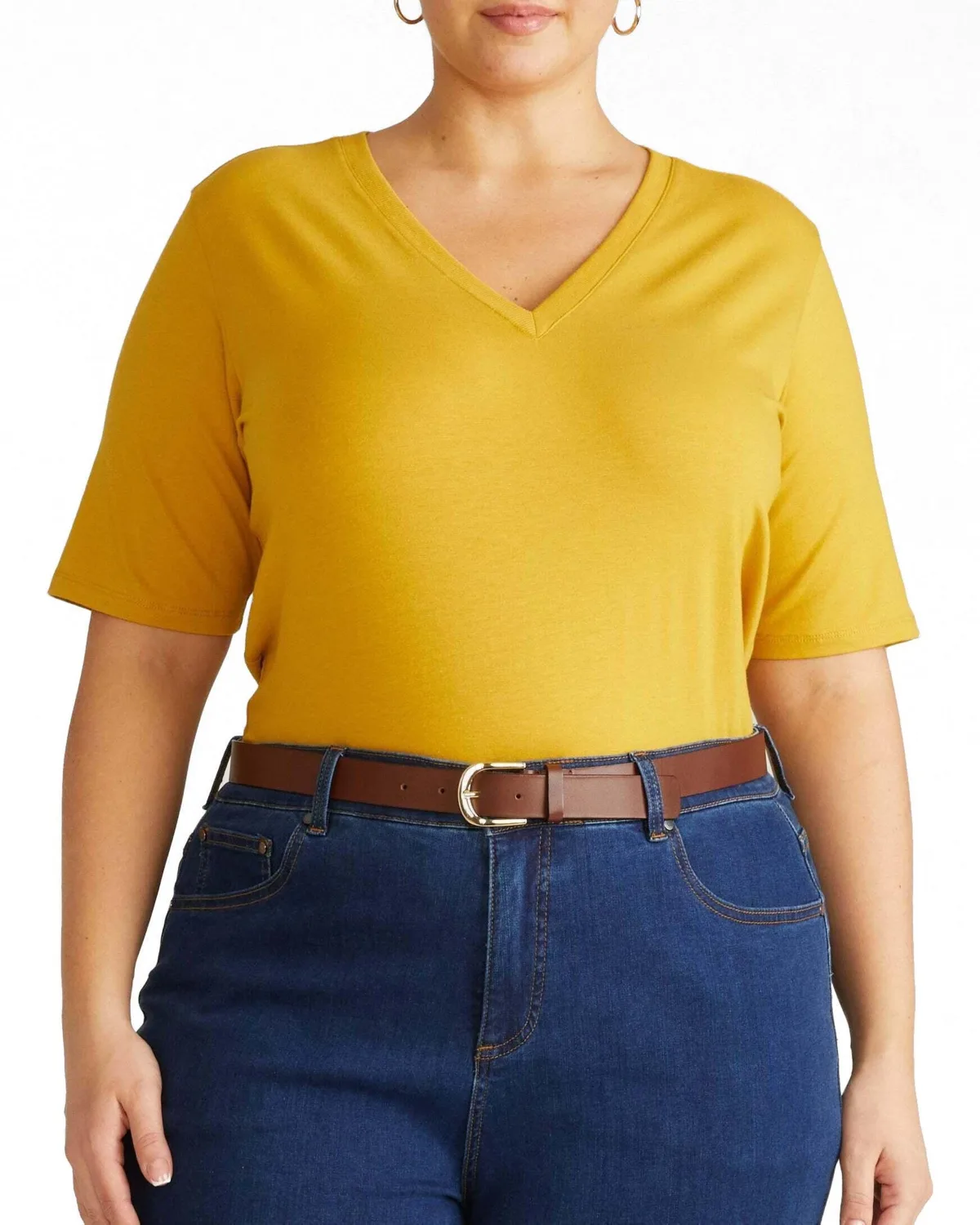 Maia Stovepipe Sleeve V Neck Tee by Universal Standard