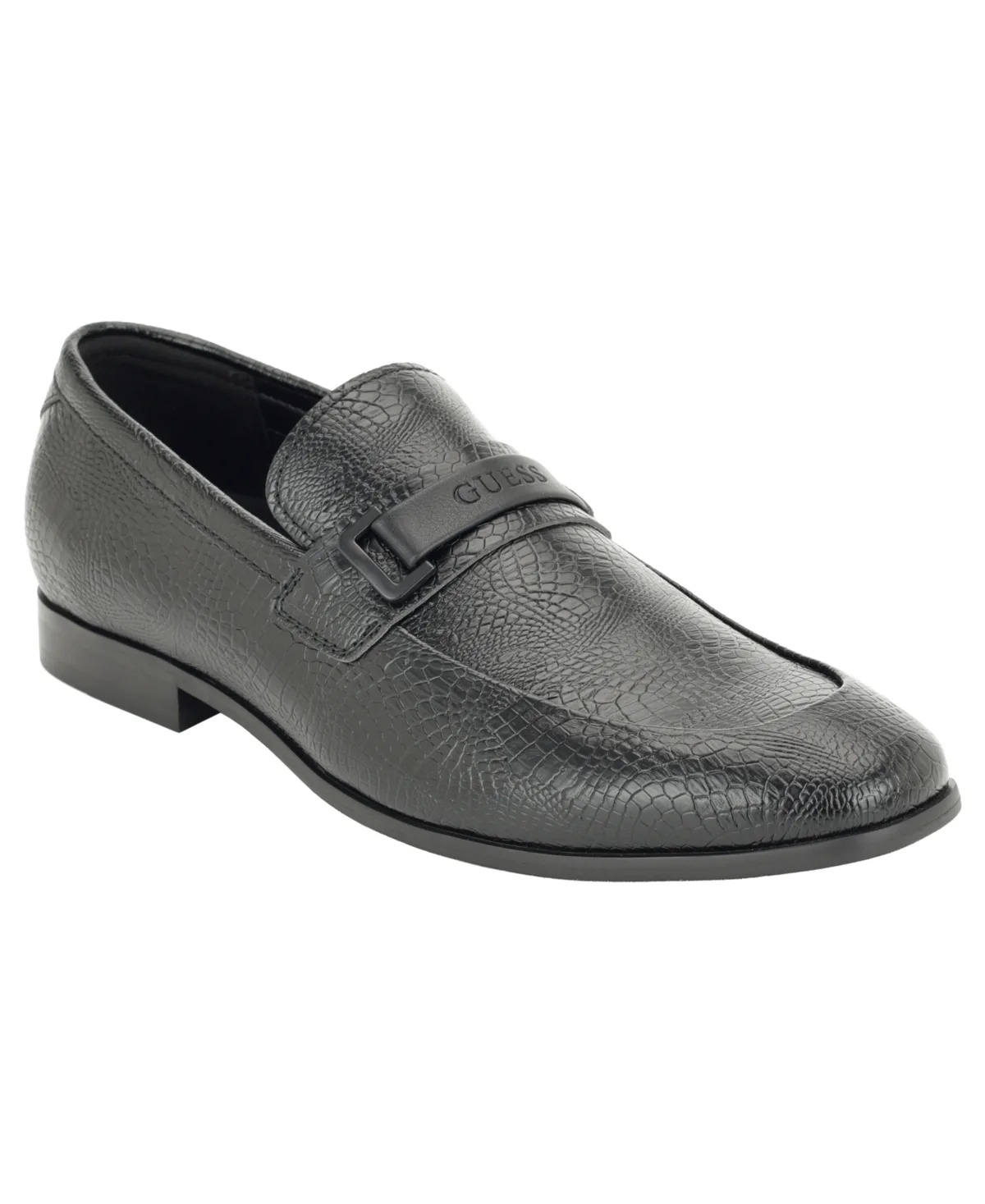 Vadrana Embossed-Finish Almond-Toe Loafers by GUESS