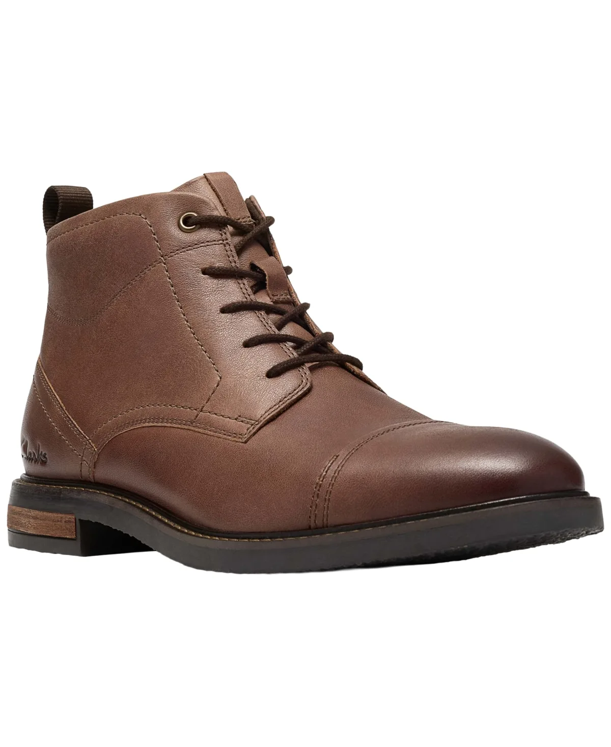 Jaxen Leather Cap-Toe Work Boots by Clarks