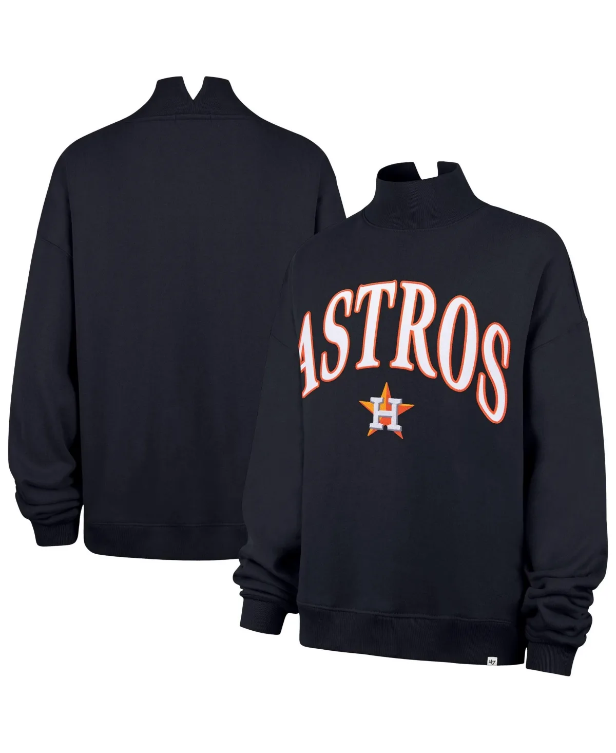 Houston Astros Oversized Vantage Mock Neck Sweatshirt
