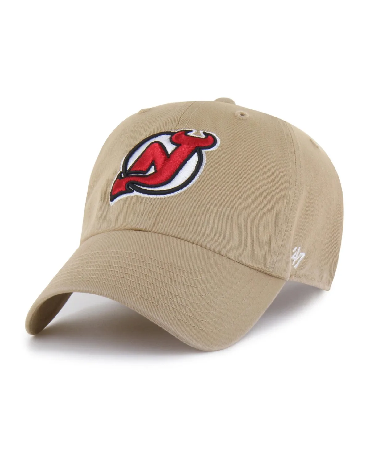 New Jersey Devils Logo Clean Up Adjustable Hat by 47 Brand