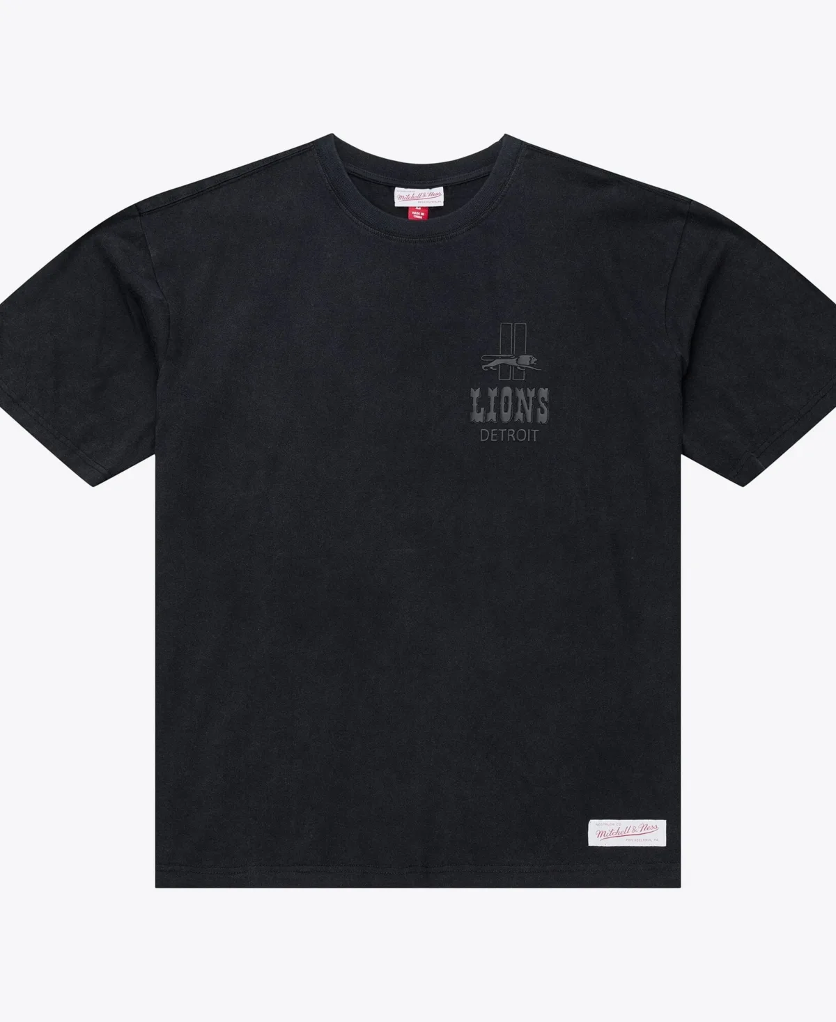 Detroit Lions Core Essentials Micro Logo T-Shirt by Mitchell & Ness
