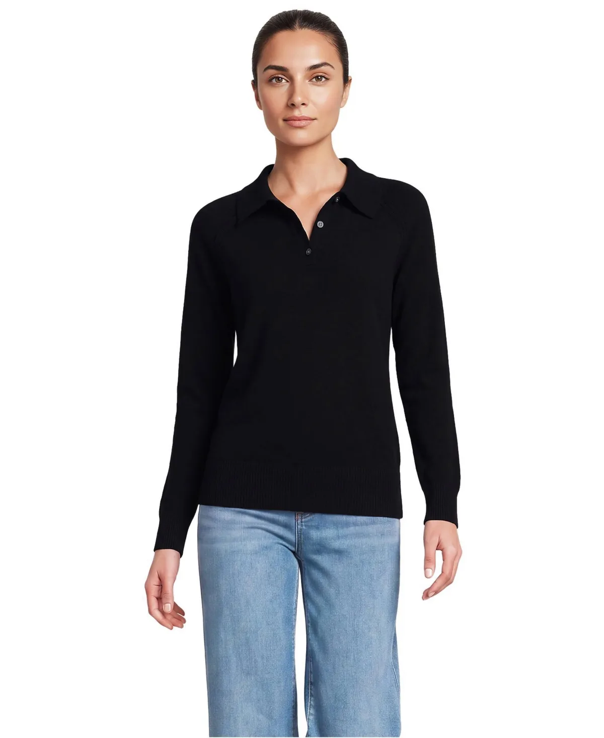Cashmere Polo Sweater by Lands' End