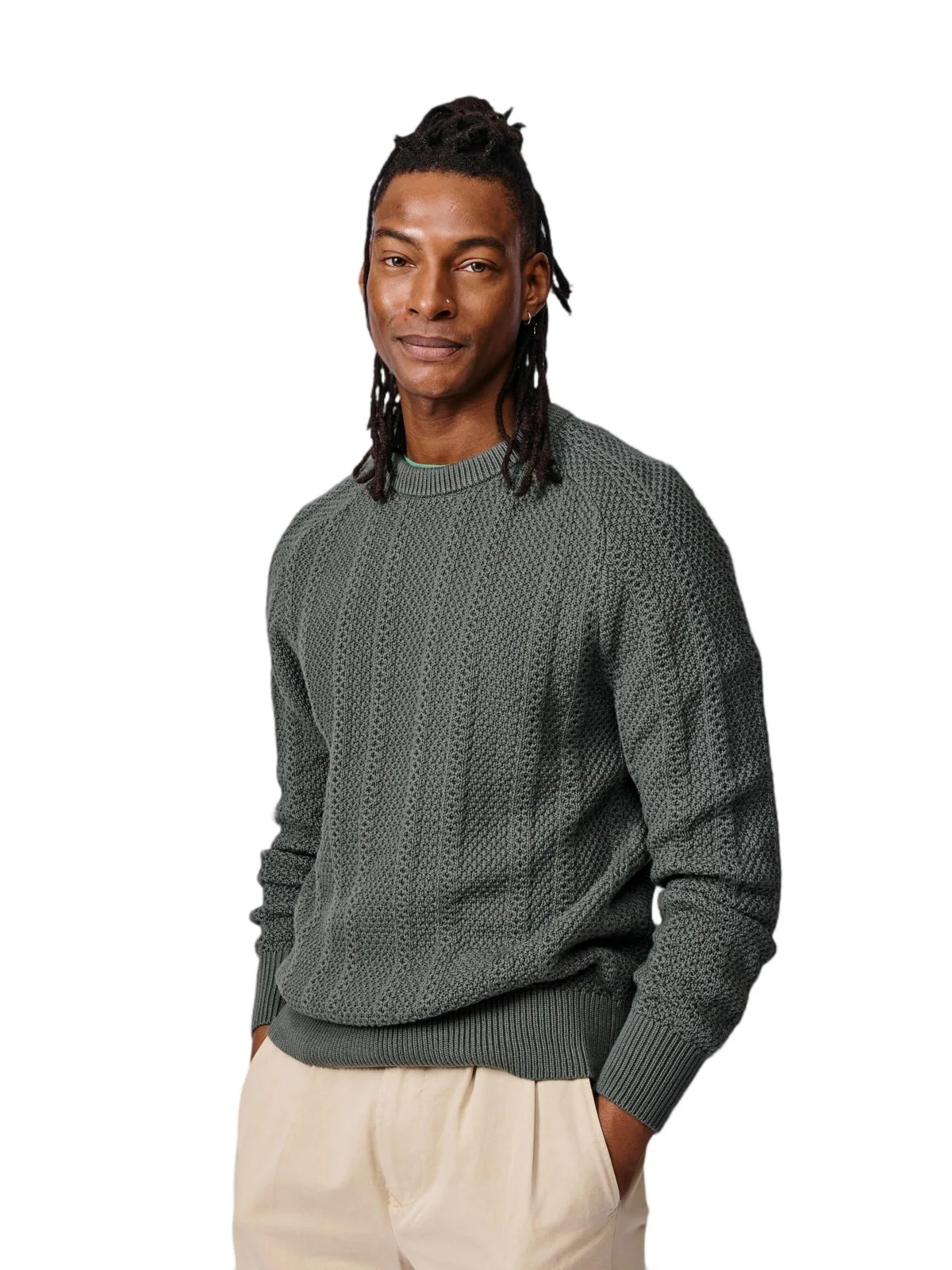 Montrose Textured Crew Neck Jumper by Aubin