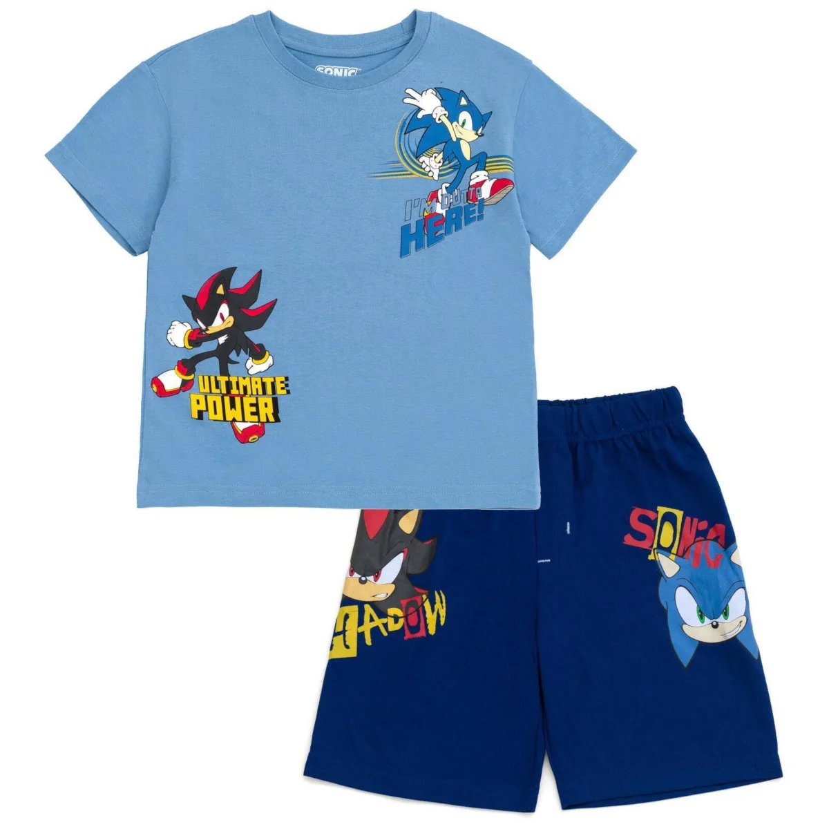 Sega Toddler Boys Sonic the Hedgehog Athletic Pullover T-Shirt & Shorts Outfit Set To by Sonic the Hedgehog
