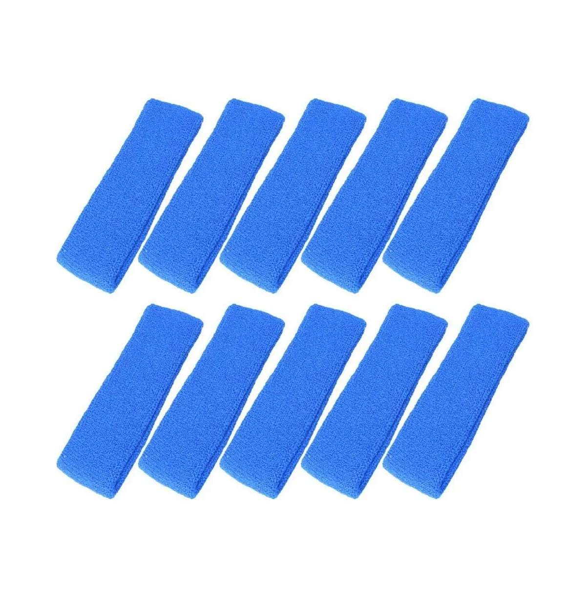 10 Pack Cotton Sports Headbands Sweat Absorbent for Workout Gym Outdoor Activities by Furlihong