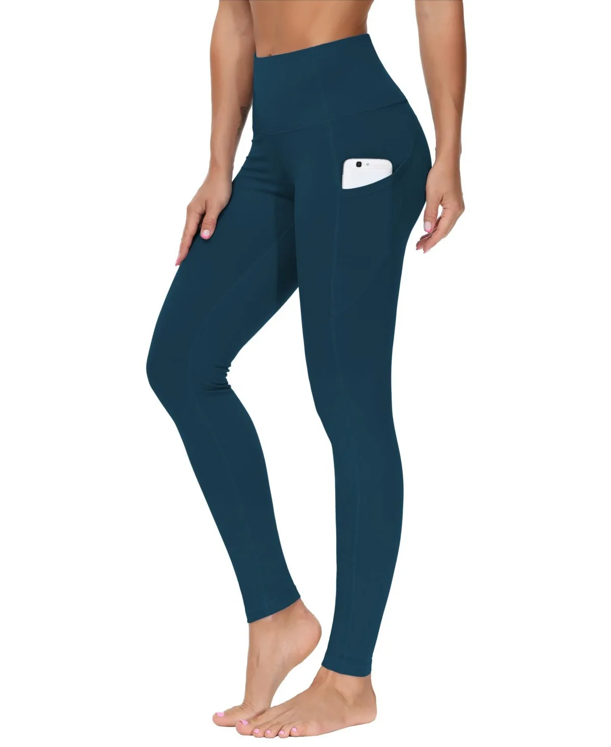 Thick High Waist Yoga Leggings with Pockets Workout Compression Pants by Furlihong