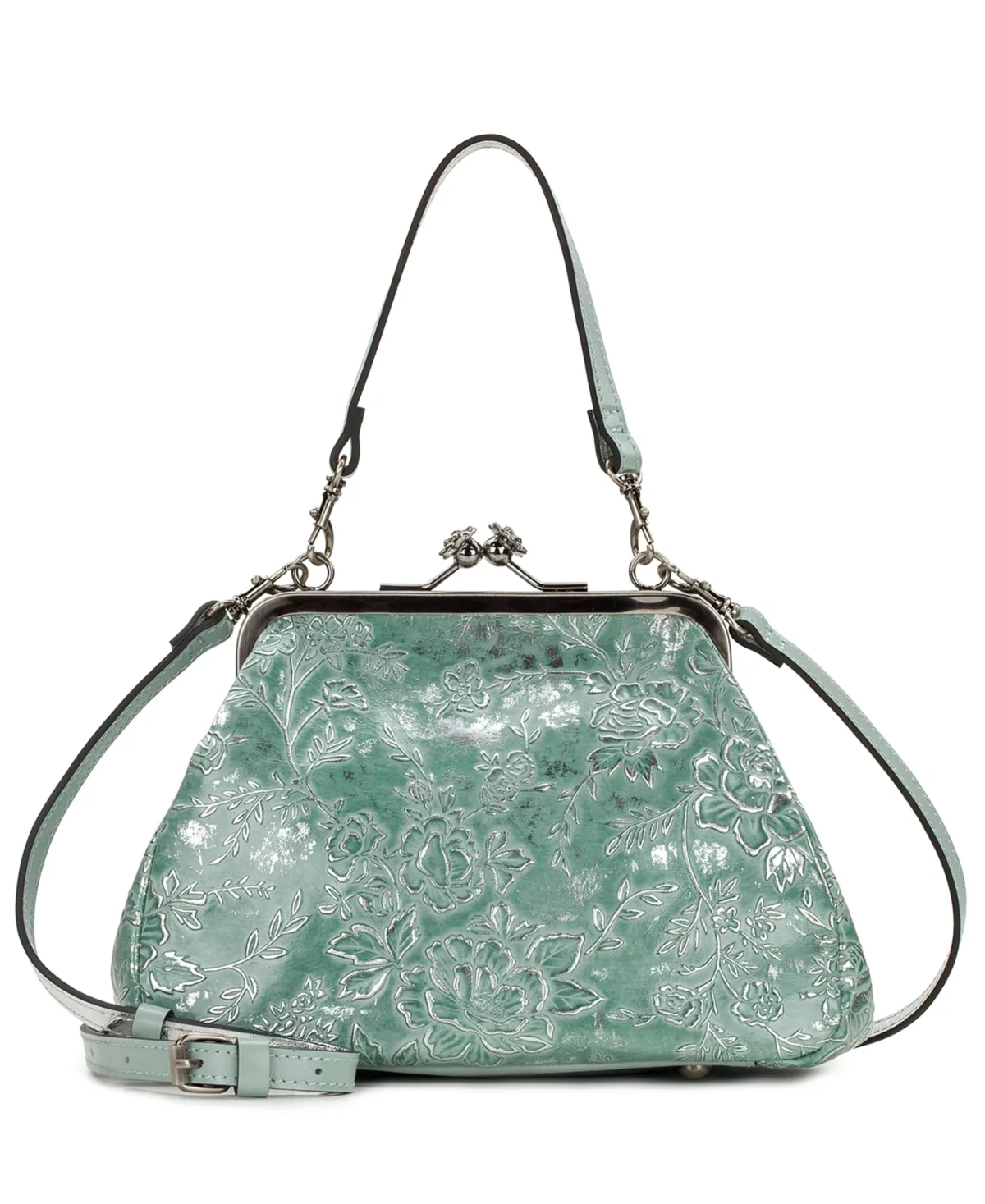 Tabby Leather Kiss-Lock Small Crossbody Handbag
