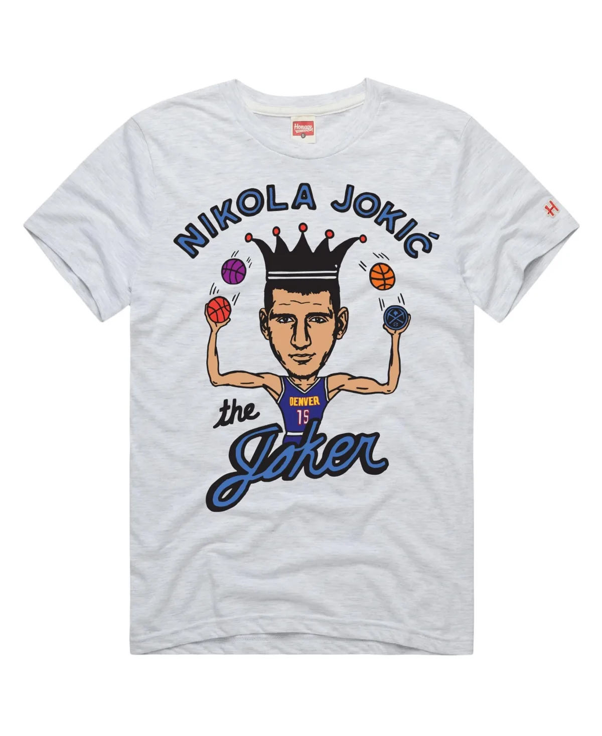 Homage Nikola Jokic Denver Nuggets the Joker T-Shirt by Homage