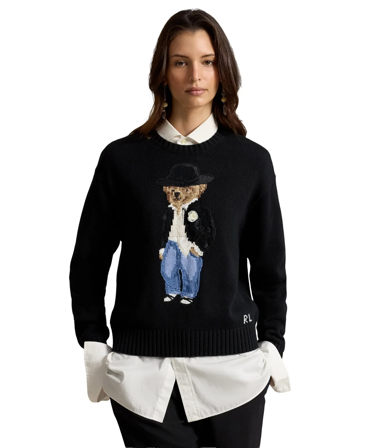 Bear Long-Sleeve Crewneck Sweater by Polo Ralph Lauren