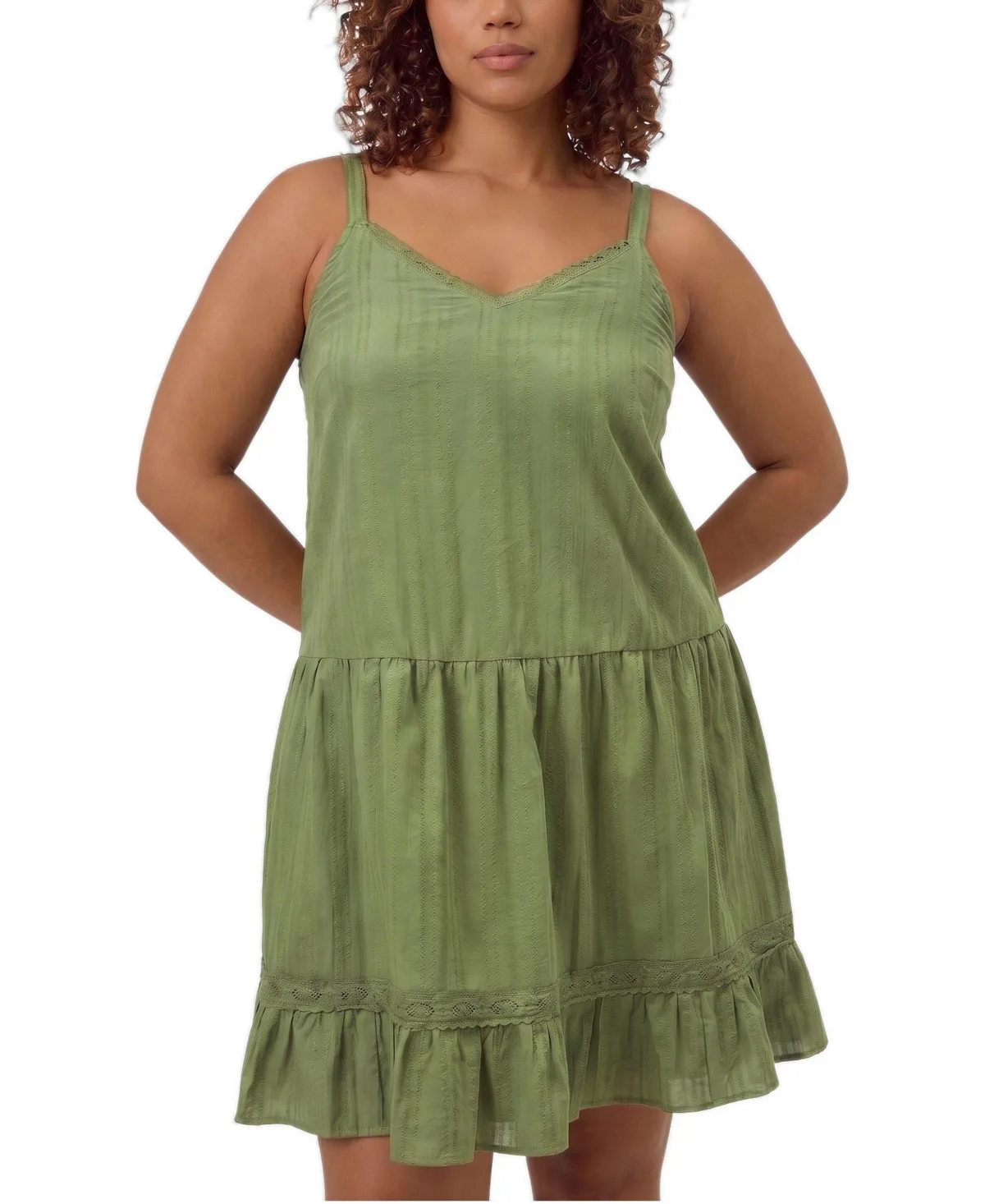 Drop-Waist Lace-Trim Mini Dress by Torrid
