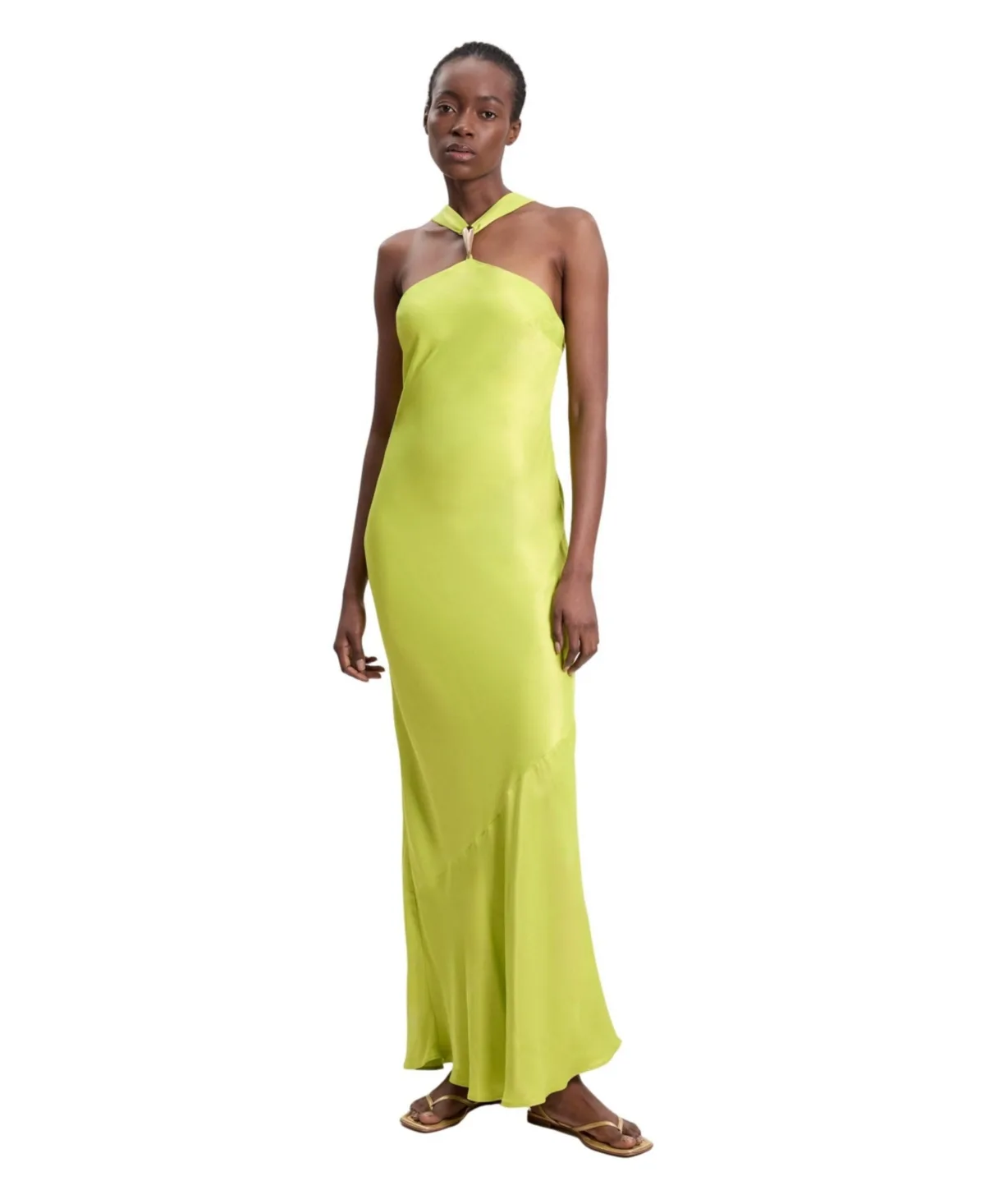 Satin Halter Maxi Dress by Karen Millen