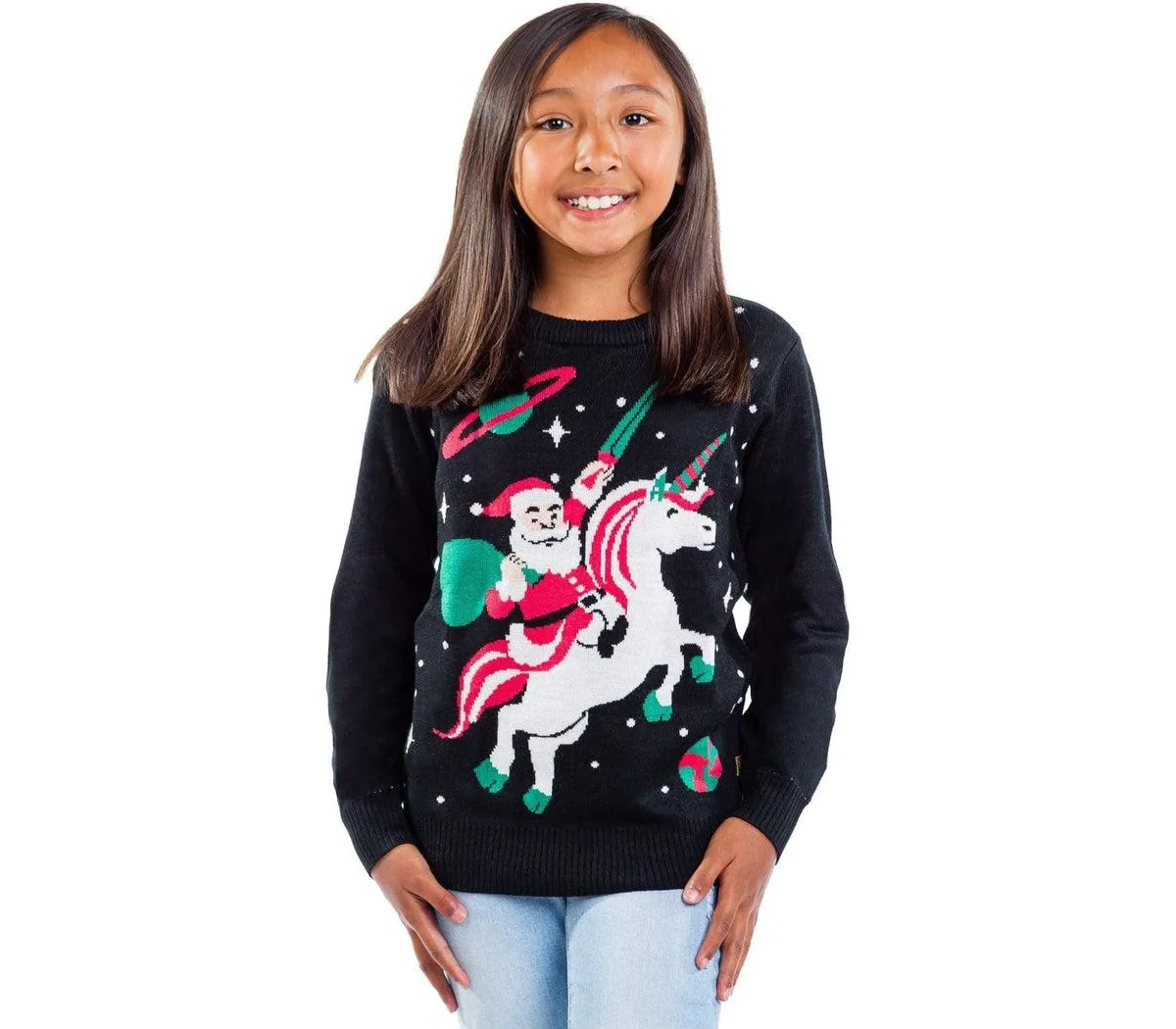 Christmas Long-Sleeve Crewneck Sweater by Tipsy Elves
