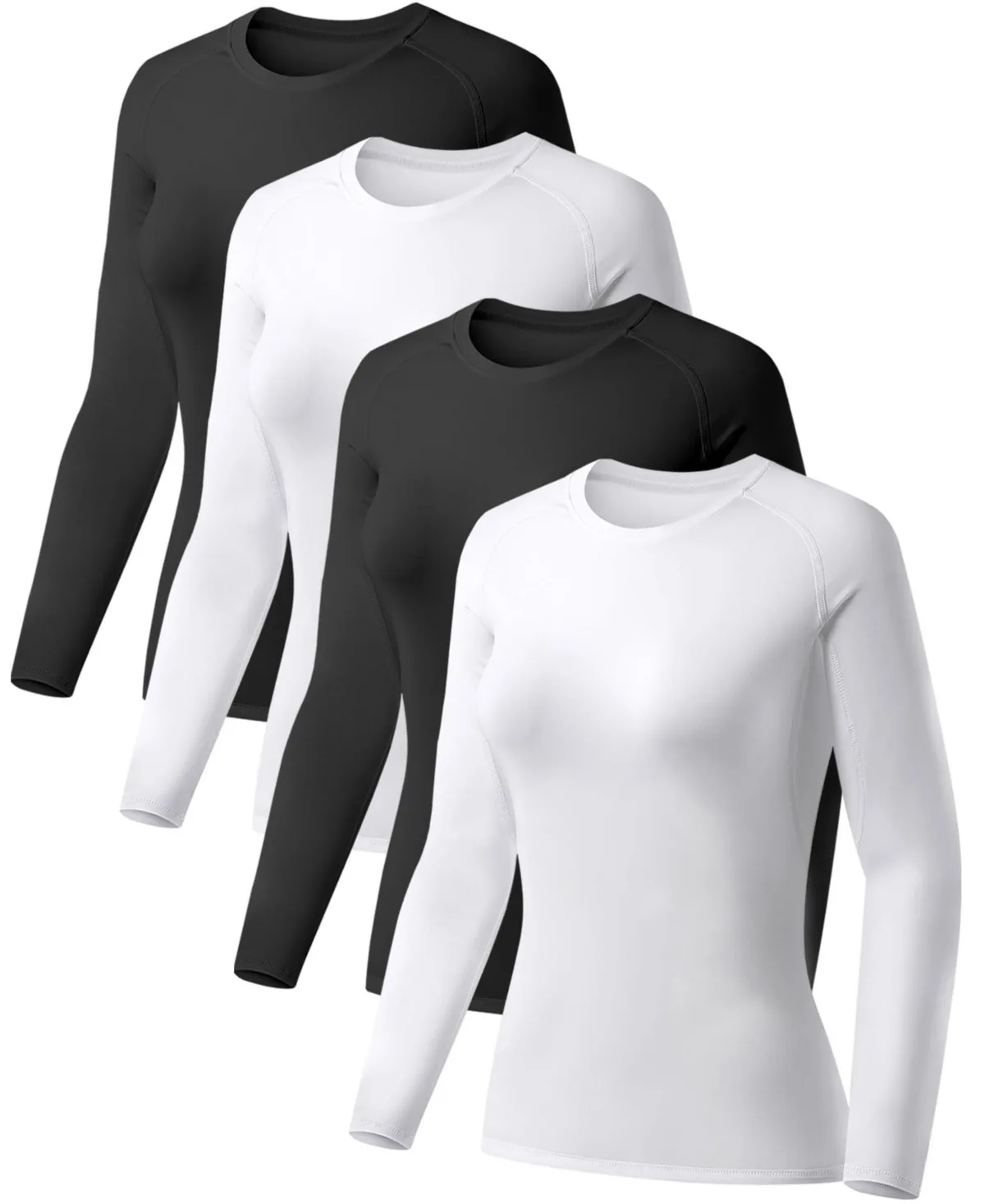 4 Pack Compression Workout Athletic Tops by Peneyon