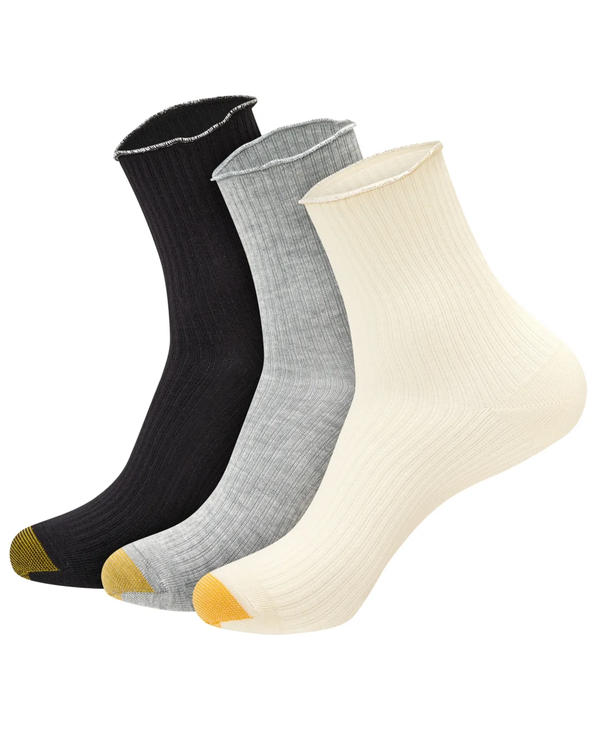 Sparkle Lettuce-Edge Midi Crew Socks, 3-Pack by Gold Toe