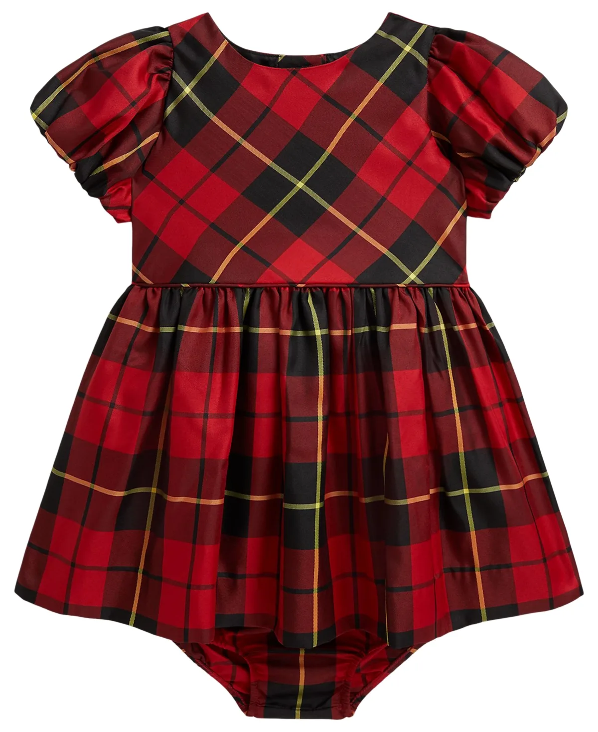 Balloon-Sleeve Taffeta Dress & Bloomer by Polo Ralph Lauren