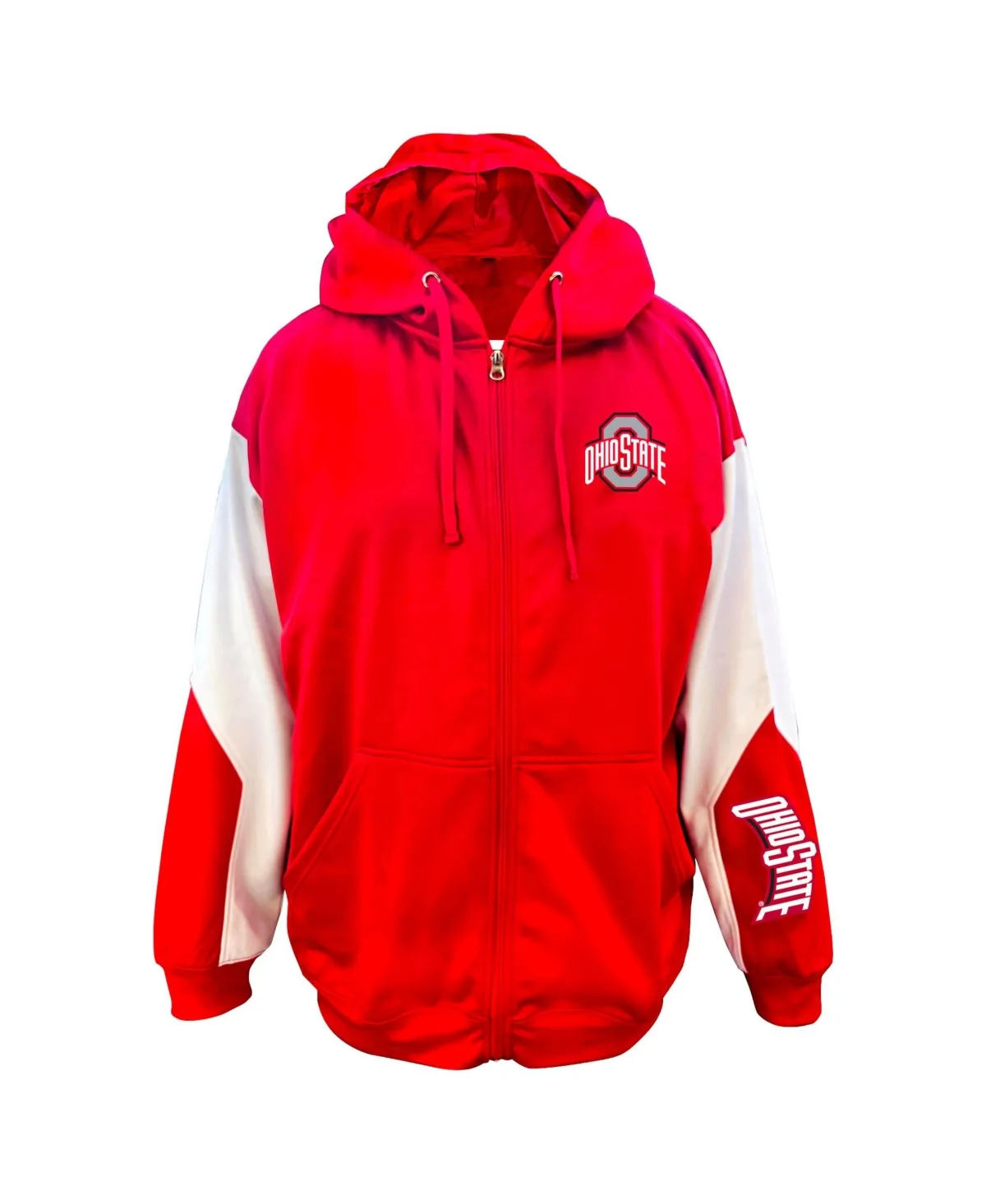 Ohio State Buckeyes Sleeve Block Full-Zip Hoodie by Profile