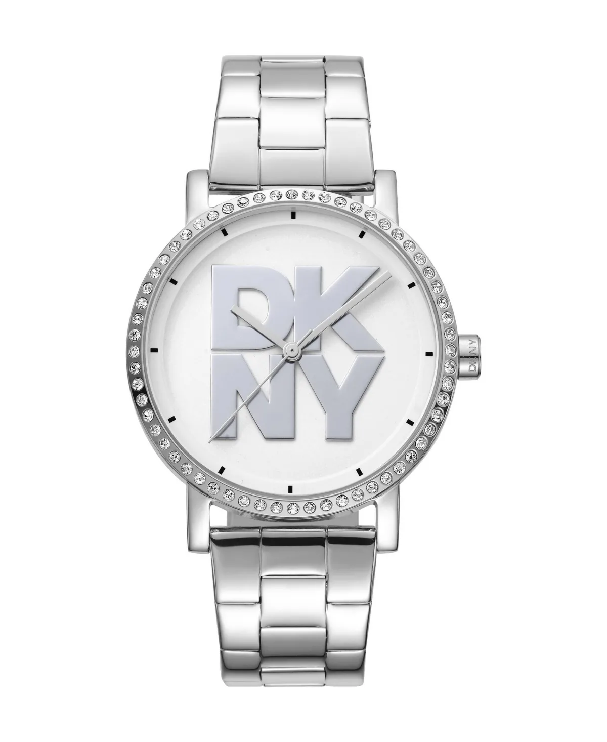 Quartz Soho Logo Silver Stainless Steel Bracelet Watch, 36mm