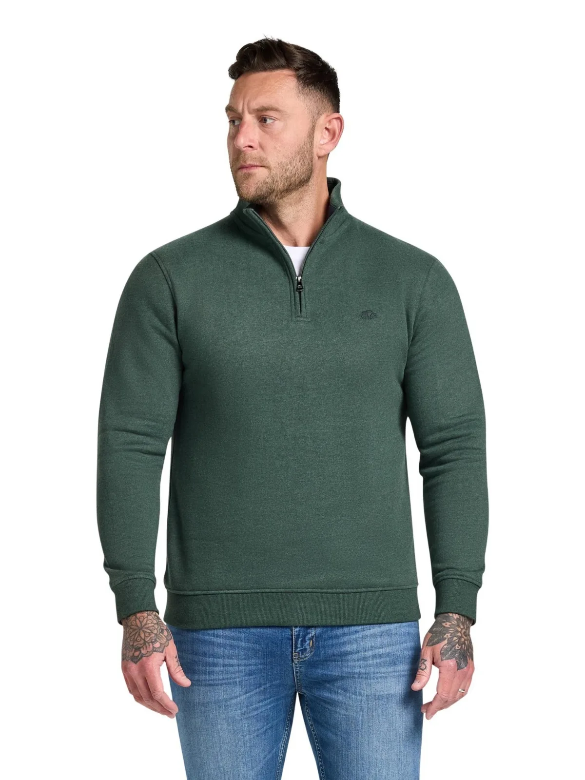 Classic Jersey Relaxed-Fit Quarter Zip Sweatshirt by Raging Bull