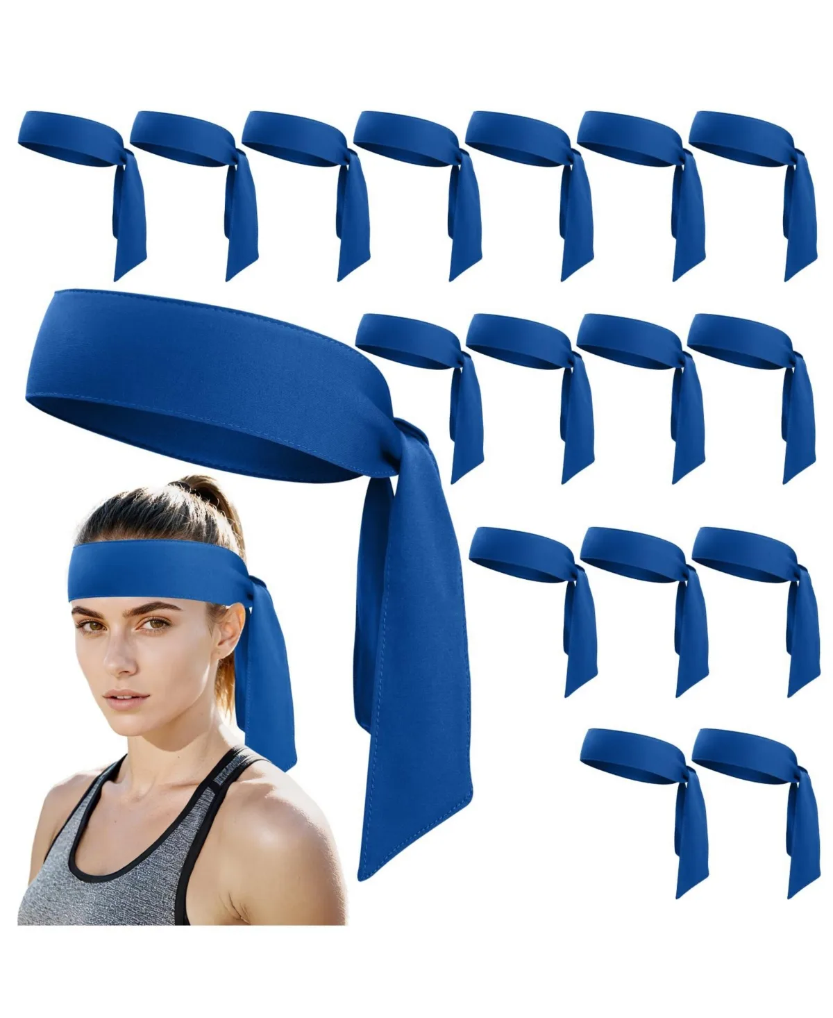Adjustable Sports Head Ties Wicking Sweatbands for Workout Running Yoga by Sportneer