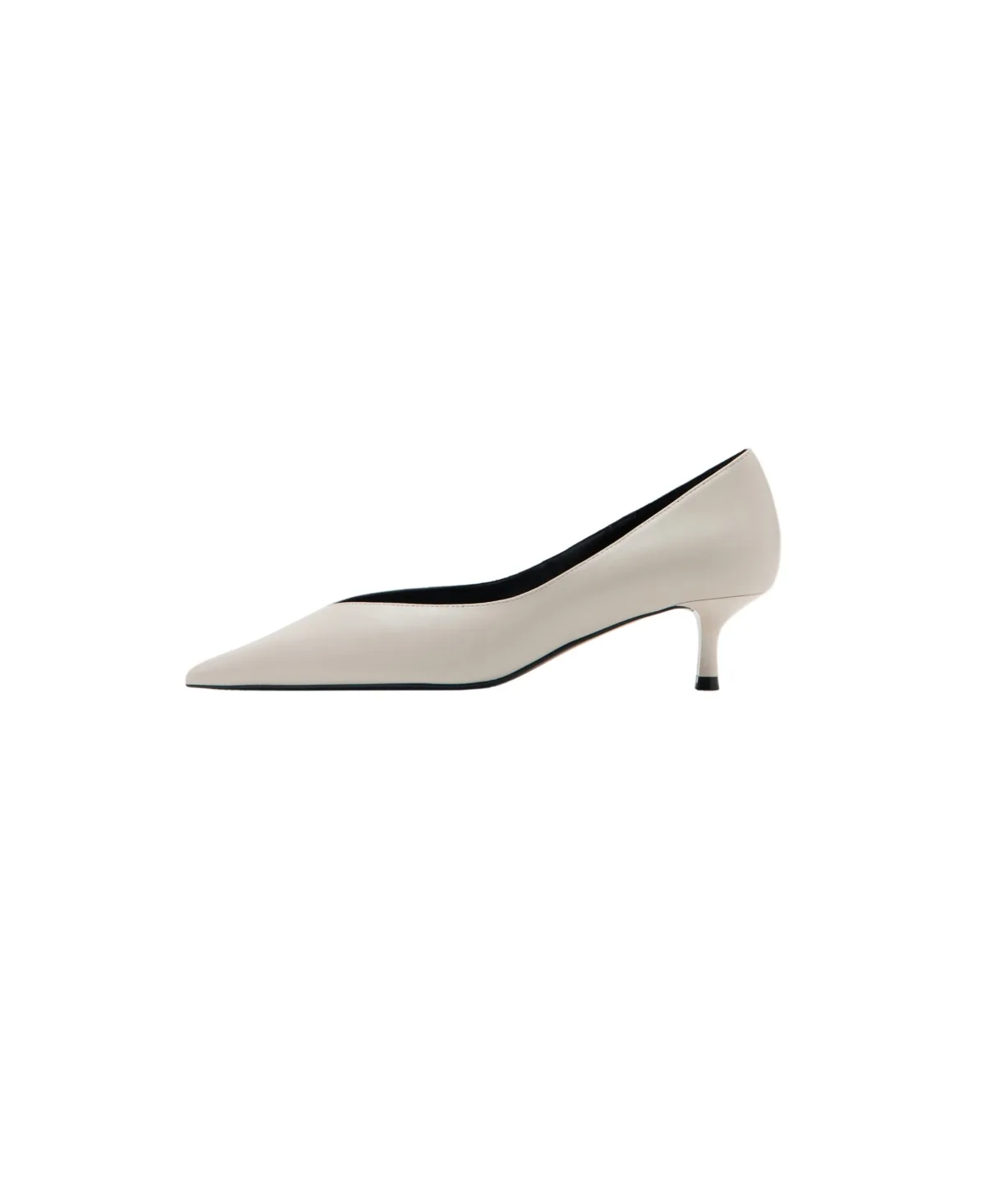 Kitten Heel Pointed-Toe Faux Leather Pumps by Mango
