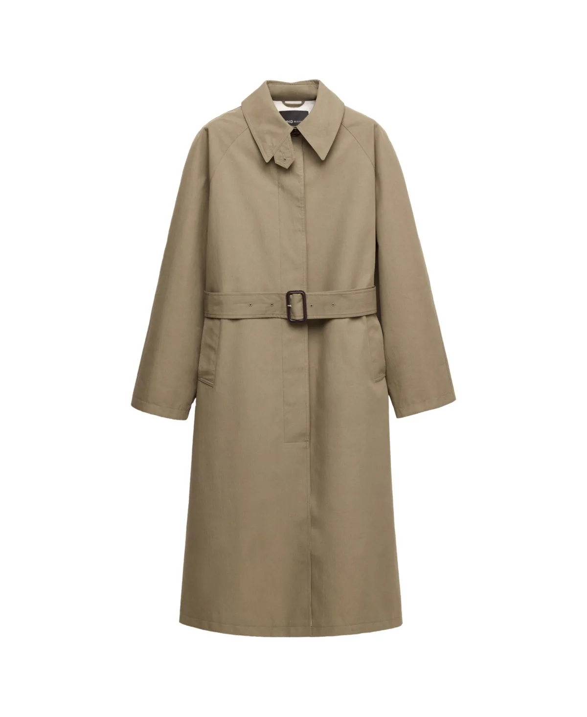 Selection Long Belted Shirt Collar Trench Coat by Mango