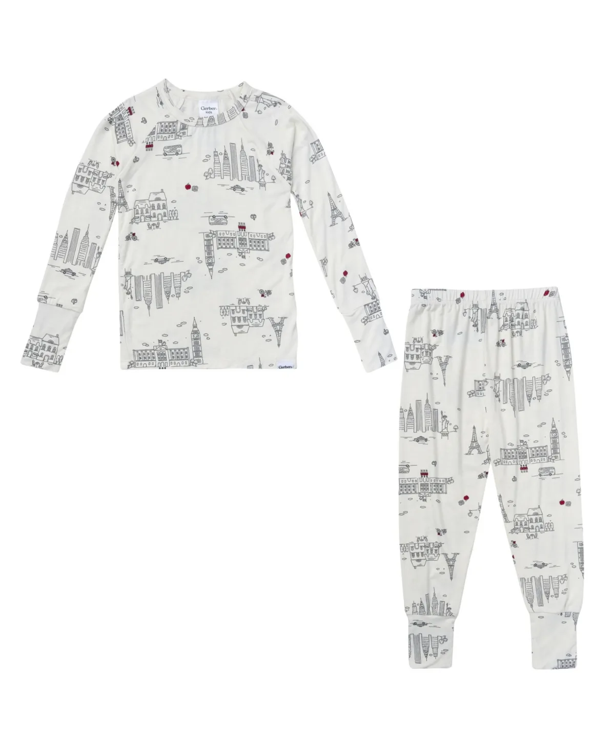 Neutral 2-Piece Tight Fitting Pajamas - Ivory City by Gerber