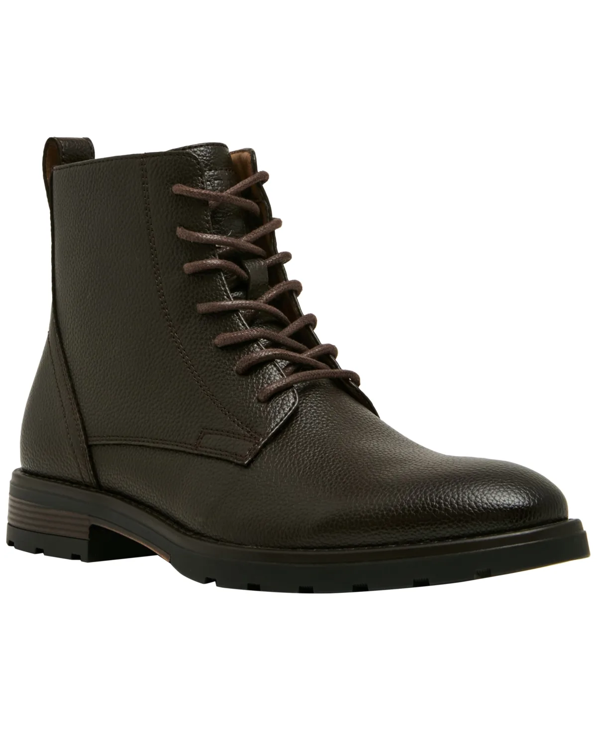 Mmetty Combat Round Toe Faux Leather Boots