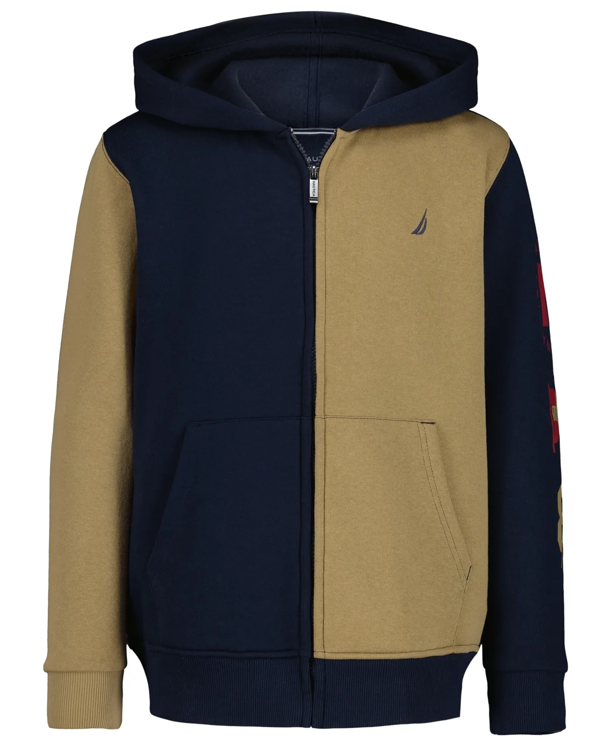 Colorblocked Zip Fleece Hoodie by Nautica