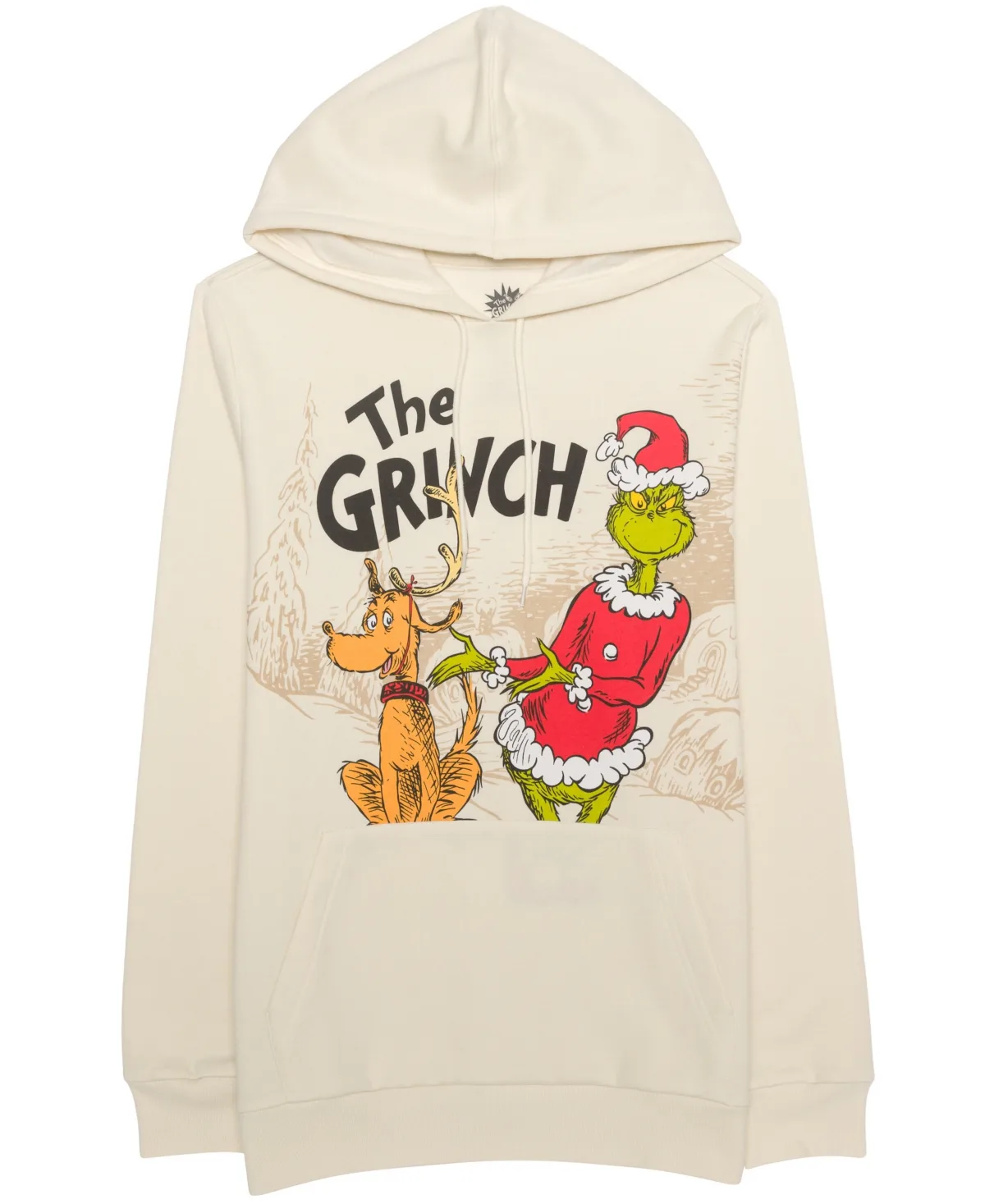 Grinch Stole Christmas Graphic Pullover Classic-Fit Hoodie by Hybrid Apparel