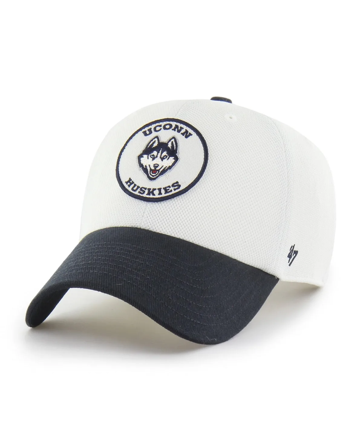 UConn Huskies Low Crown Pique Clean Up Baseball Cap by 47 Brand