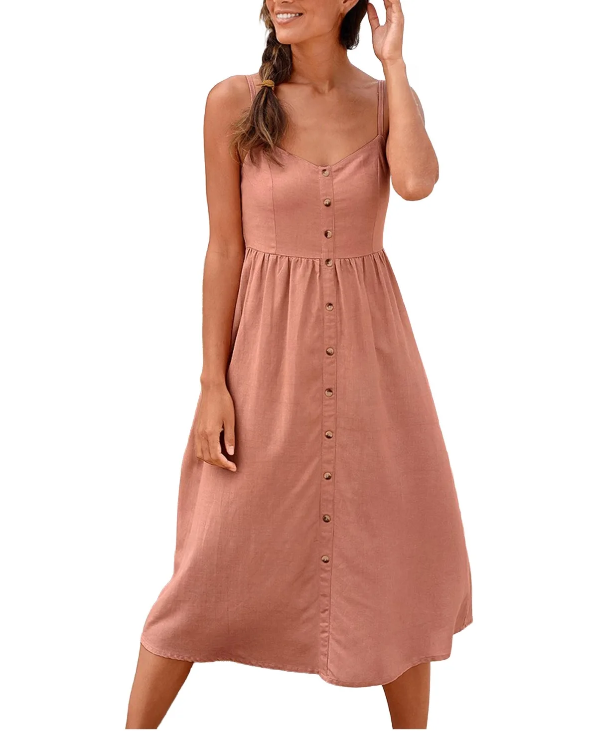 Button Up Panel Dress by Lascana