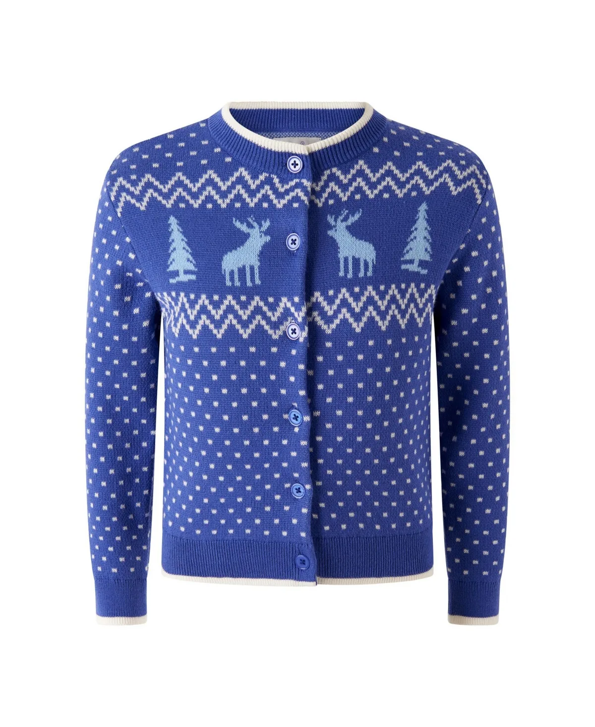Chalet Intarsia Fair Isle Cardigan by Rachel Riley