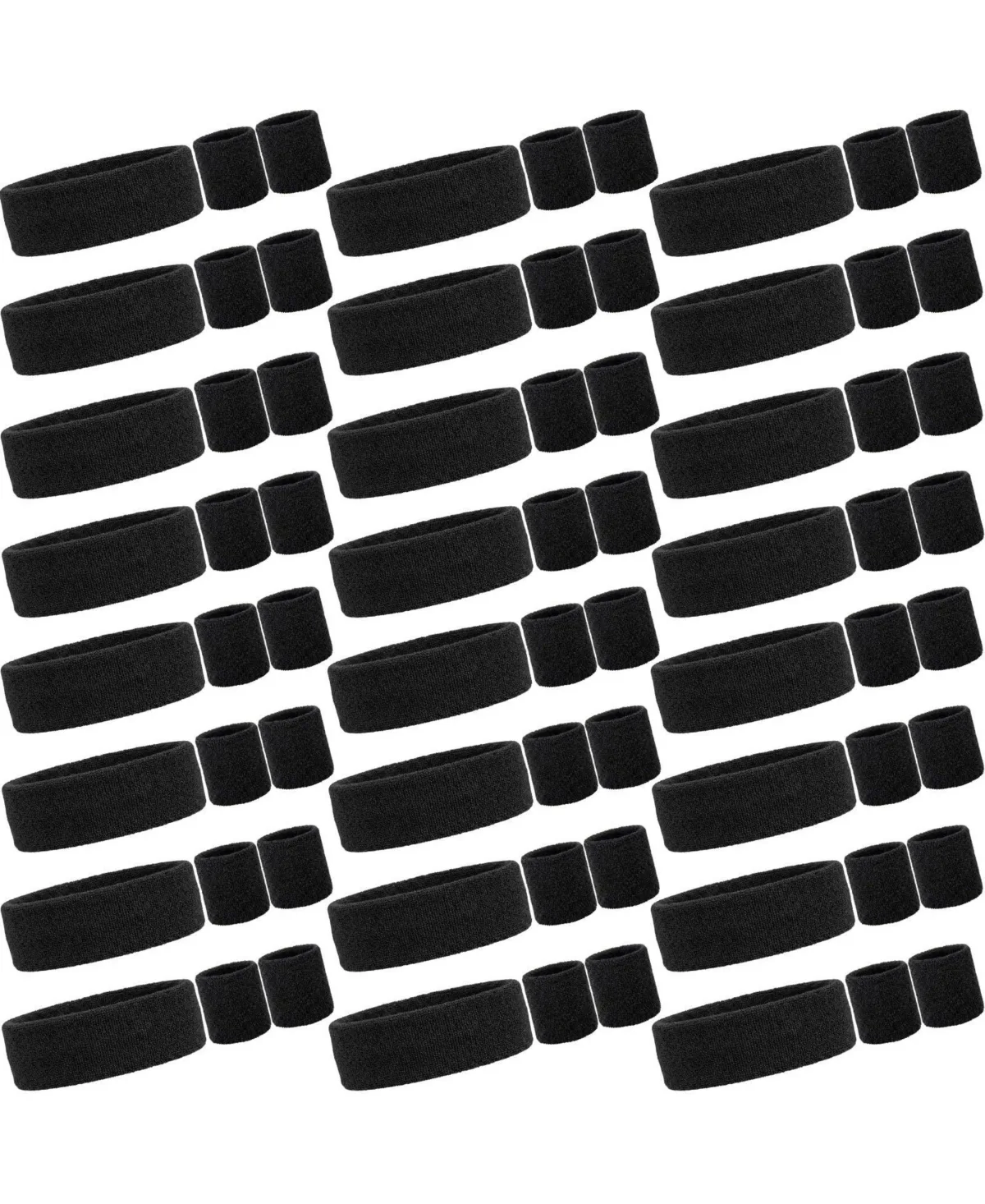 Pack Cotton Workout Headband and Wristband Set for Sports and Parties by Furlihong