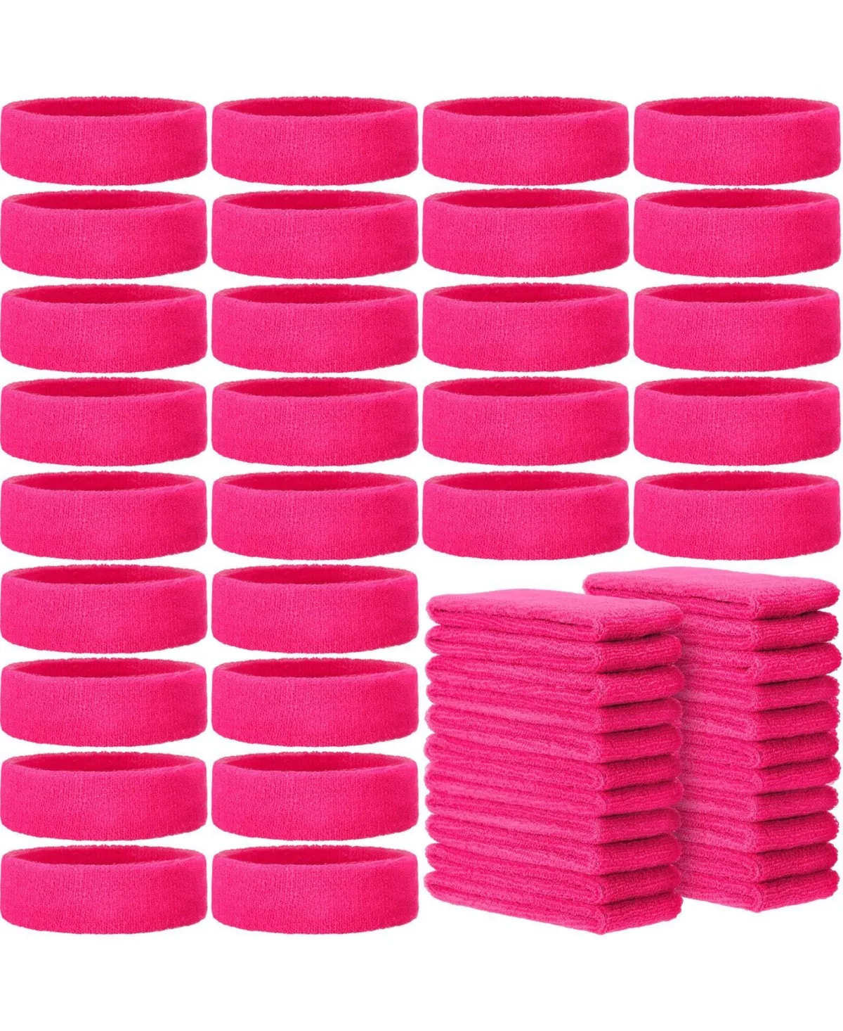 Athletic Terry Cloth Headbands, 24-Piece Set by Furlihong