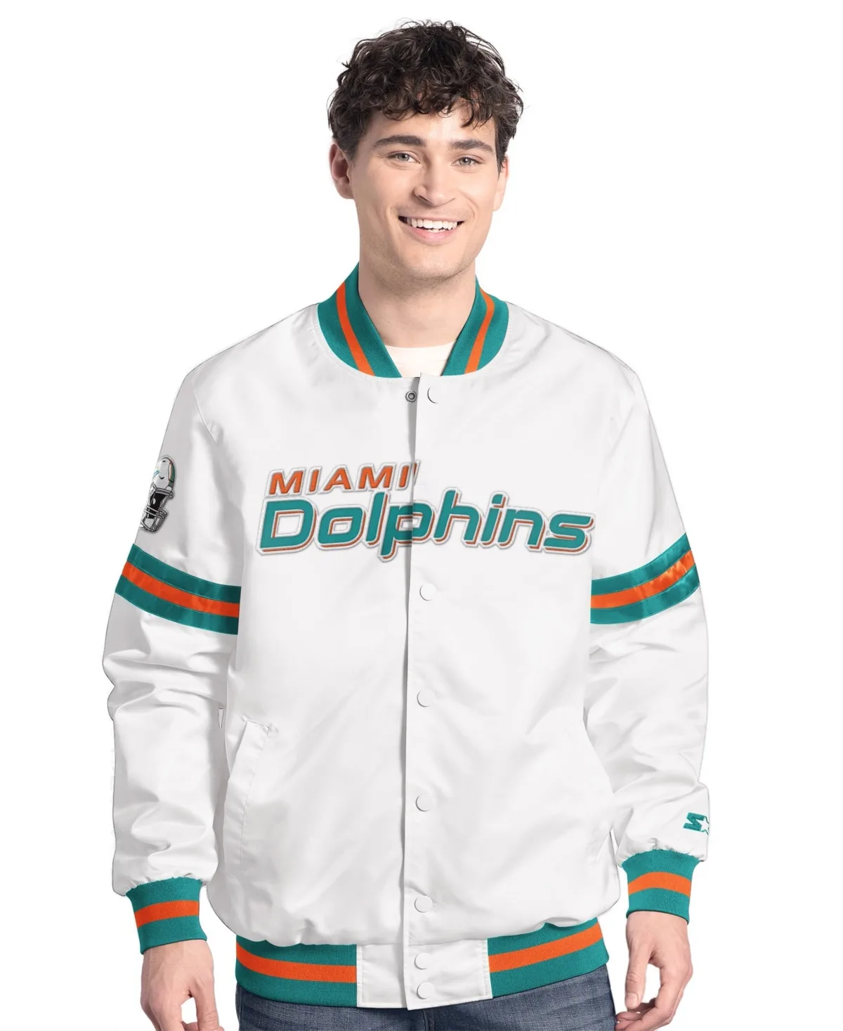 Miami Dolphins Scout Varsity Full-Snap Jacket by Starter