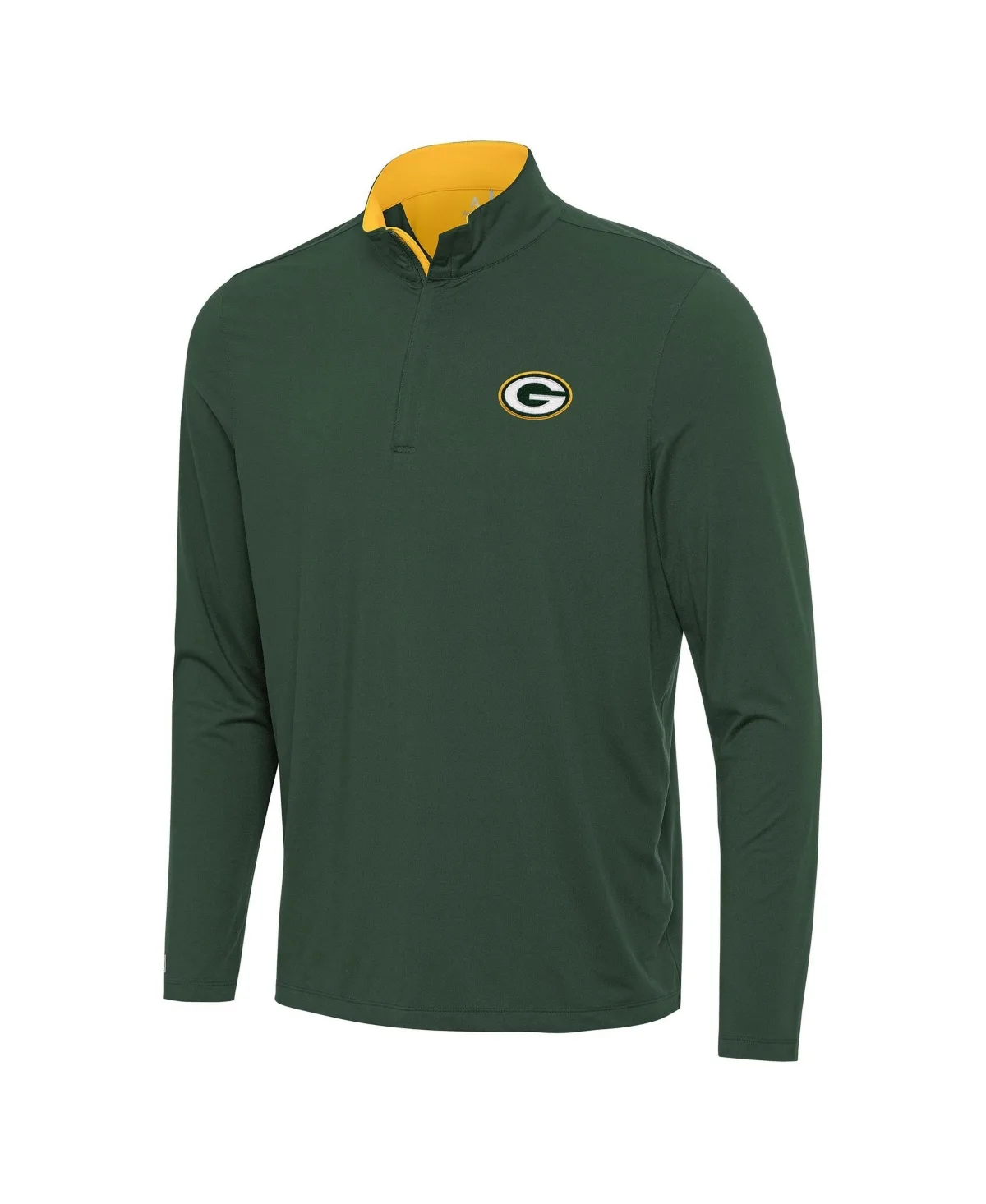 Green Bay Packers Content Long-Sleeve Mock-Collar Quarter-Zip Pullover by Antigua