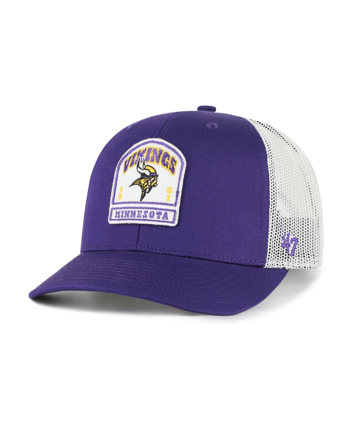 Minnesota Vikings Headstone Trucker Adjustable Hat by 47 Brand