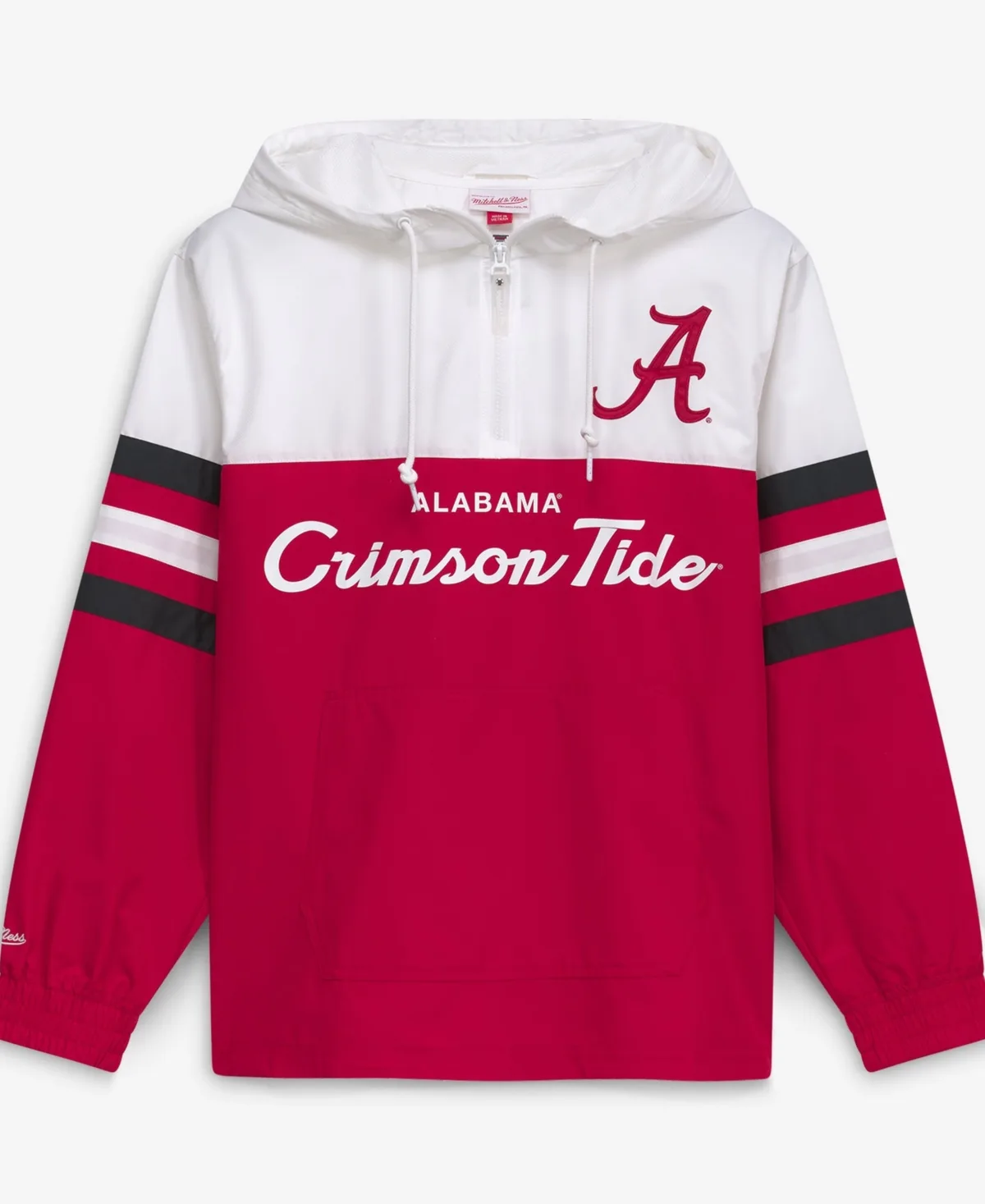 Alabama Crimson Tide Head Coach Lightweight Anorak Half-Zip Windbreaker by Mitchell & Ness