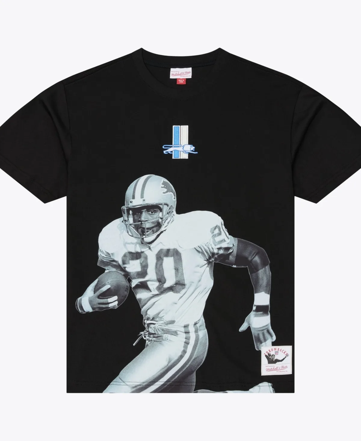 Barry Sanders Detroit Lions Retired Solo Player T-Shirt by Mitchell & Ness