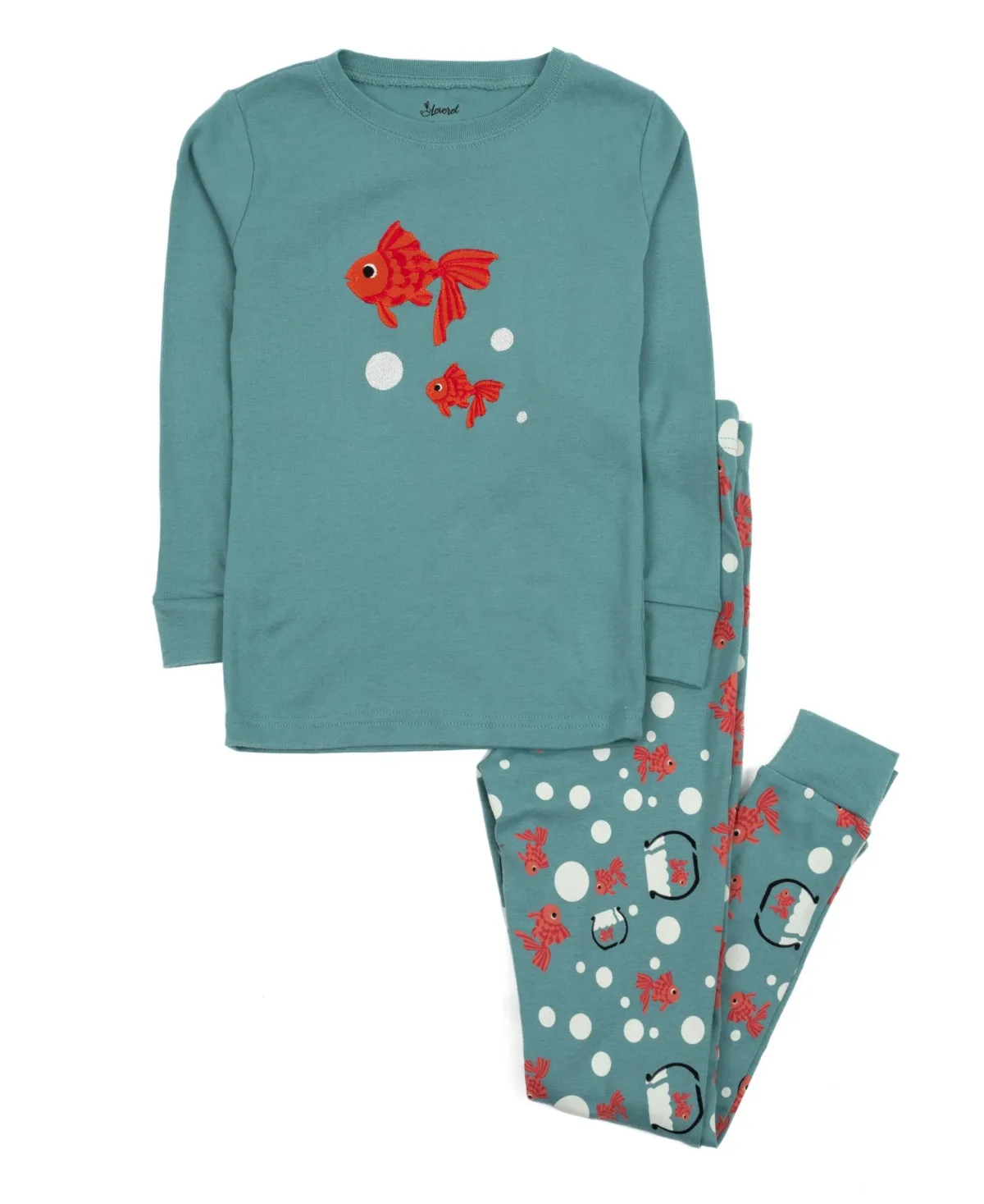 Long-Sleeve Animal and Nature Print Cotton Top and Pants, 2-Piece Set by Leveret