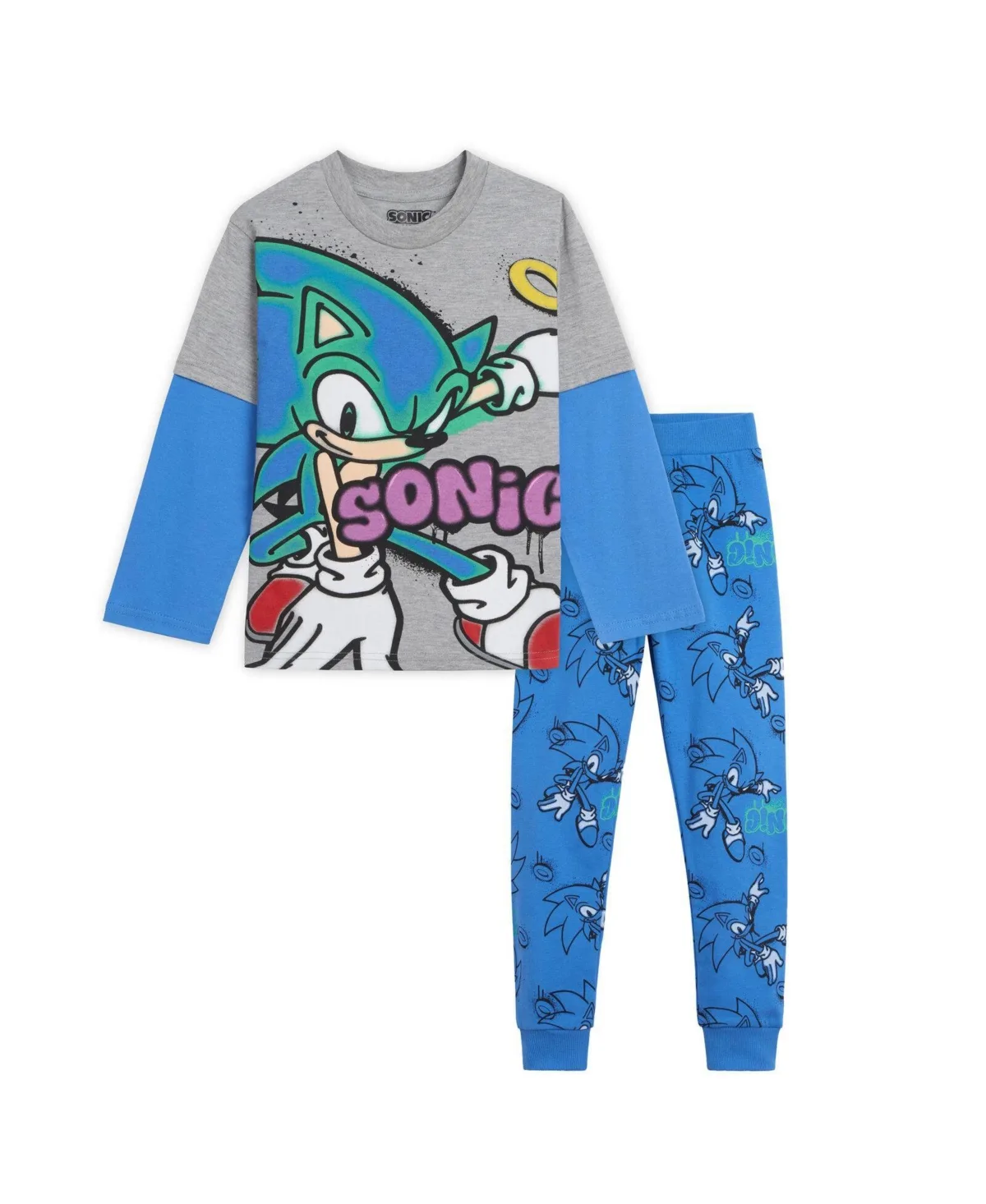 2-Piece Tee and Fleece Pants Set by Sonic the Hedgehog