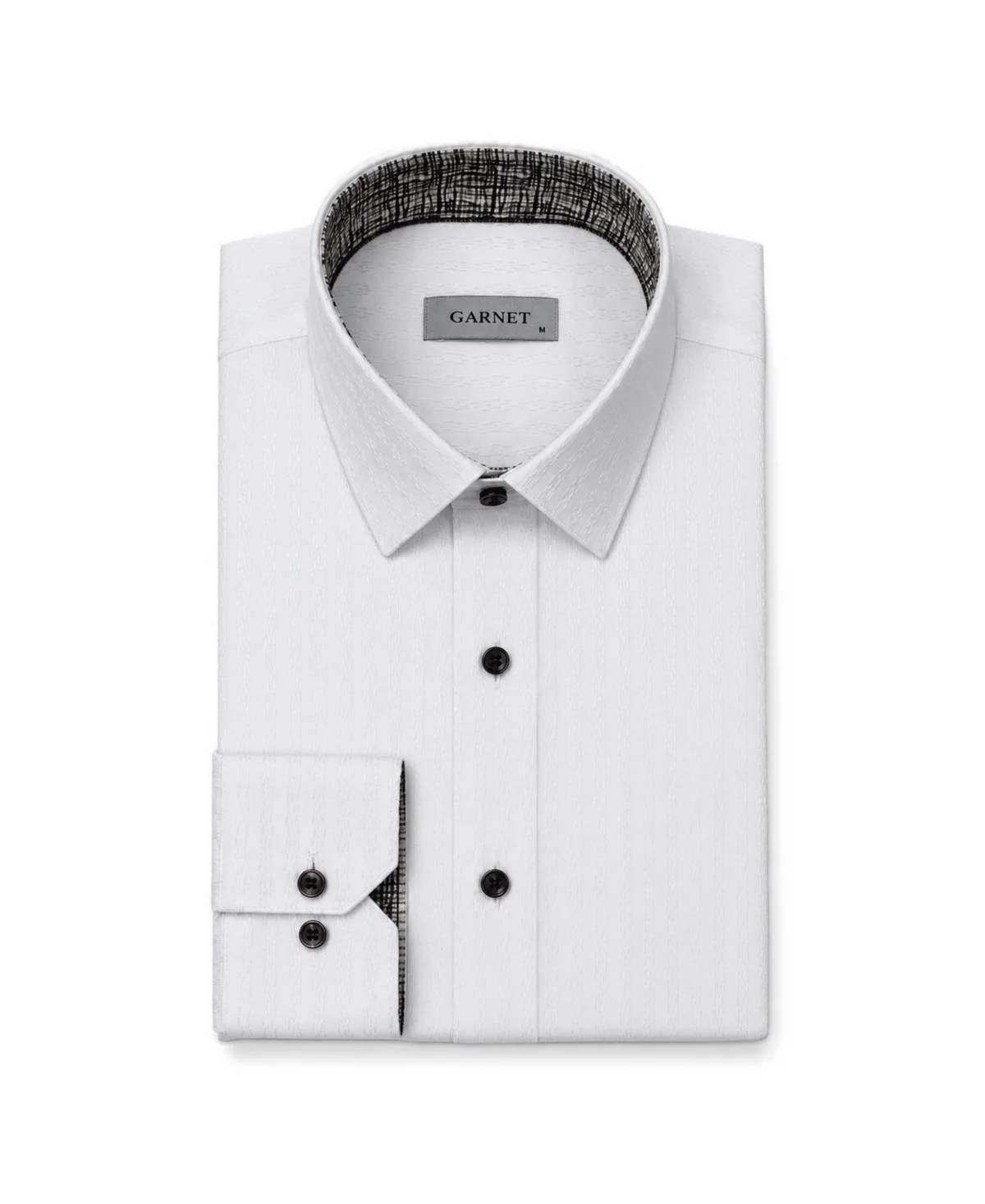 Regular-Fit Contrast-Trim Dress Shirt by Garnet