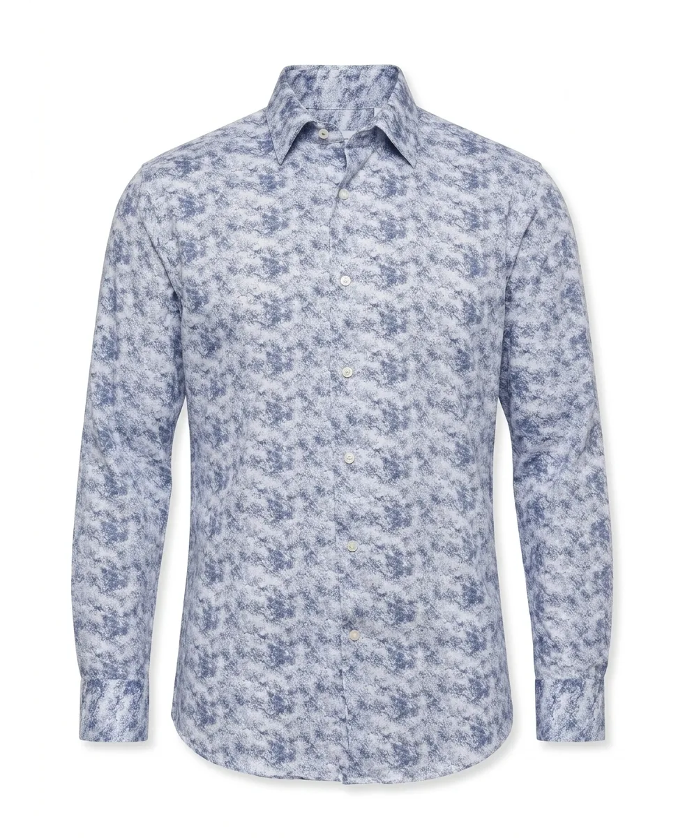 Cotton Print Dress Shirt