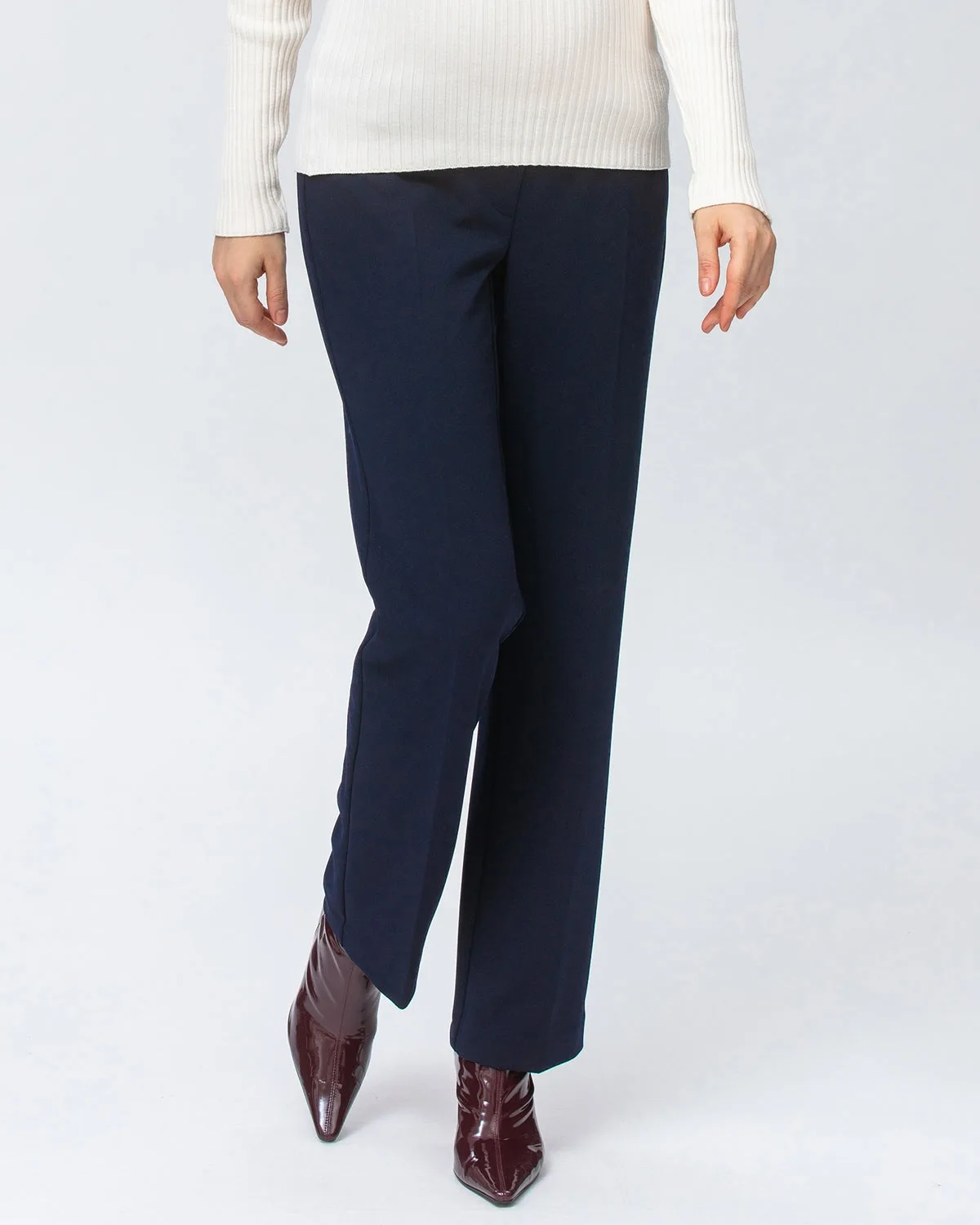 Straight-Textured Super Stretch Noah Pants by Pietro Brunelli Maternity
