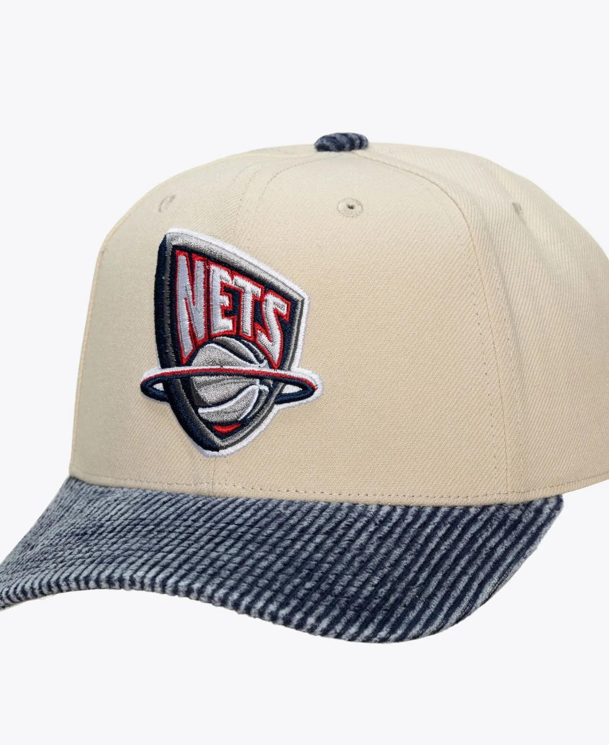 New Jersey Nets Washed Corduroy Pro Crown Snapback Hat