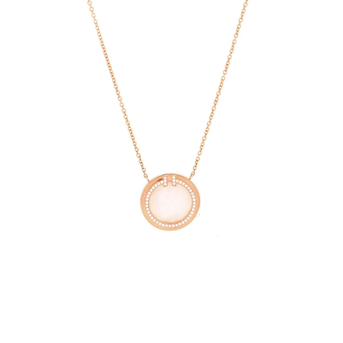 Pre-Owned Tiffany & Co T Circle Pendant Necklace by Tiffany & Co.