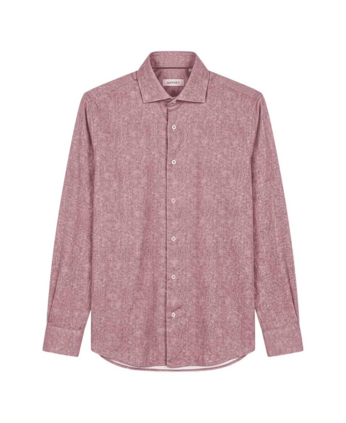 Regular-Fit Textured Print Long-Sleeve Shirt